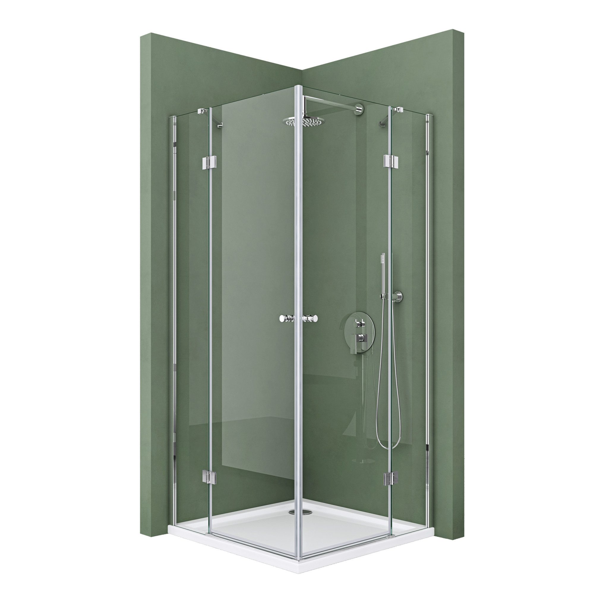 Mai & Mai Eckdusche Duschkabine Dusche Eckeinstieg Duschabtrennung ESG Glas günstig online kaufen