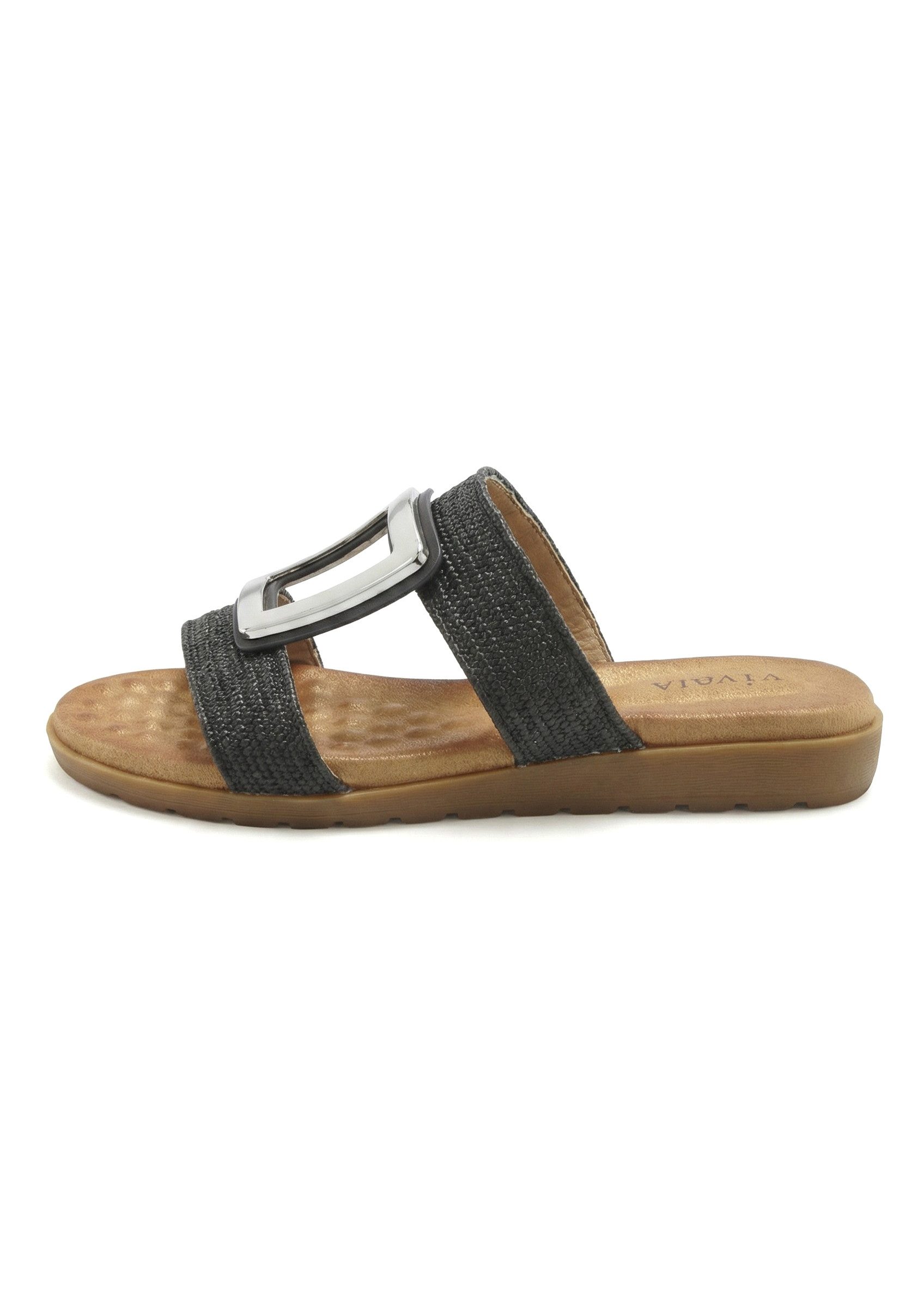 Vivance Sandale, Sommerschuh, offener Schuh, Mule, Pantolette NEU mit modischem Schmuckelement und softer Innensohle VEGAN