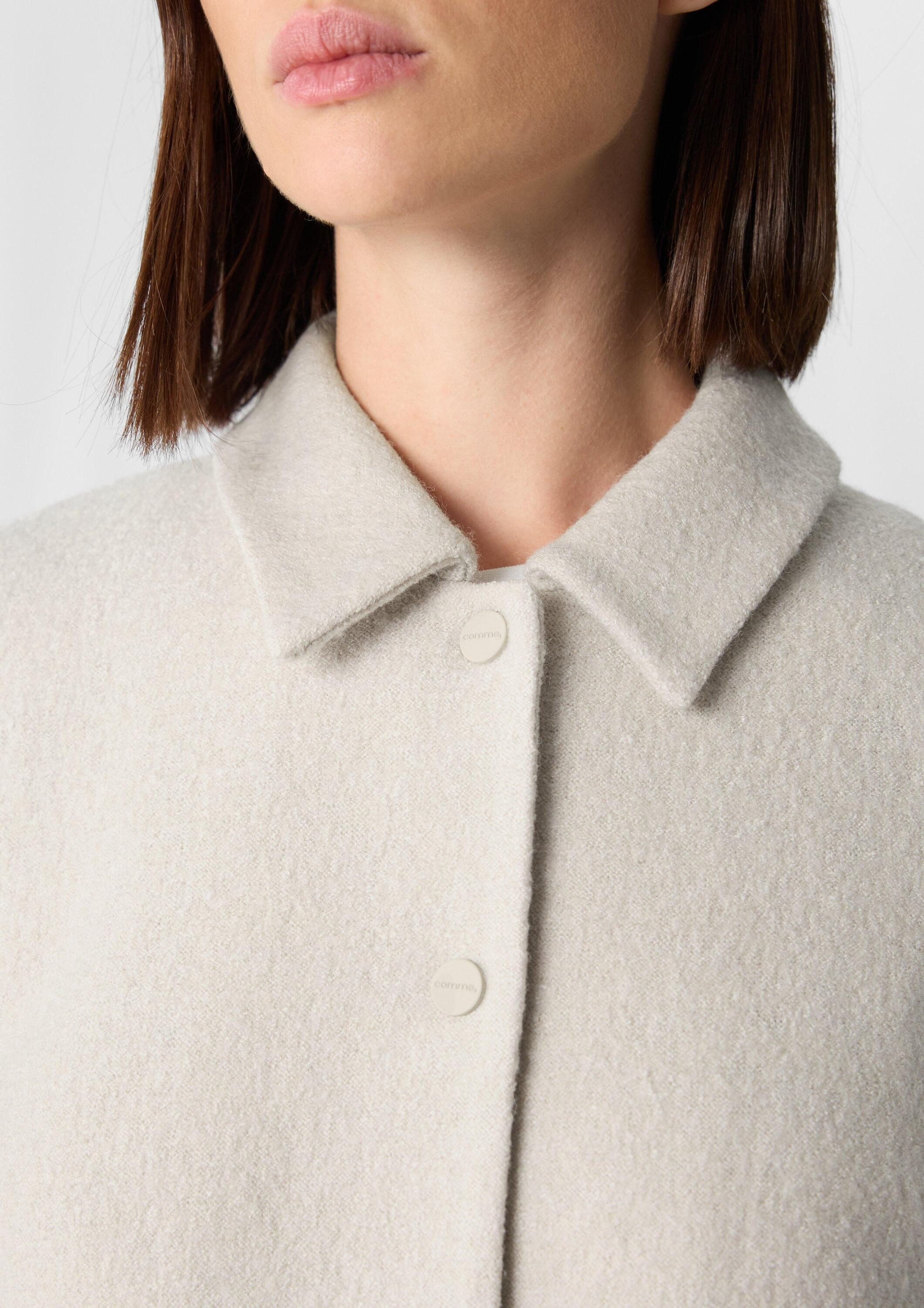 comma Funktionsjacke Indoor-Jacke Kurze Jacke aus Boiled Wool