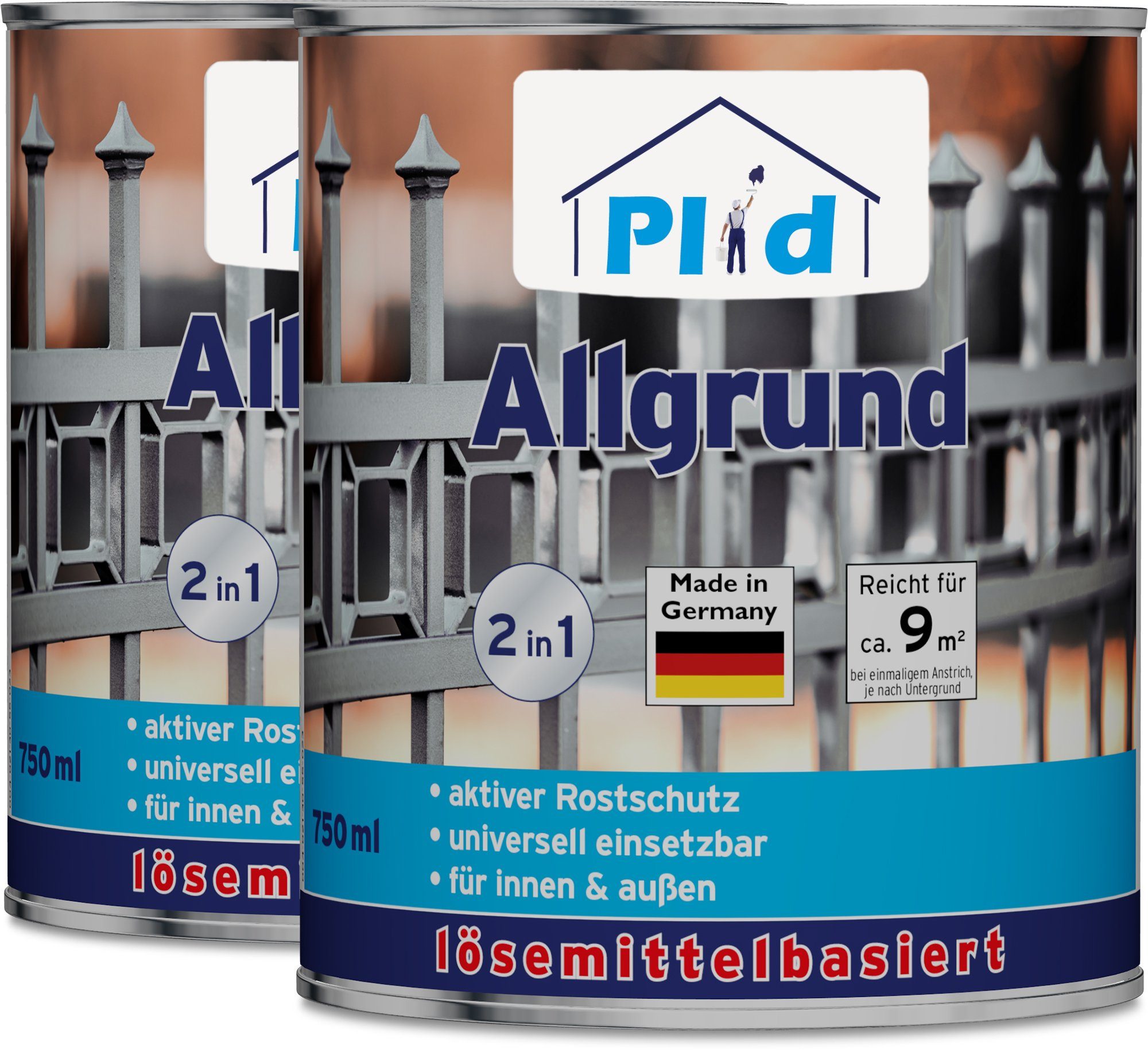 plid Grundierfarbe Premium Allgrund Rostgrundierung Grundierung, schnelltrocknend