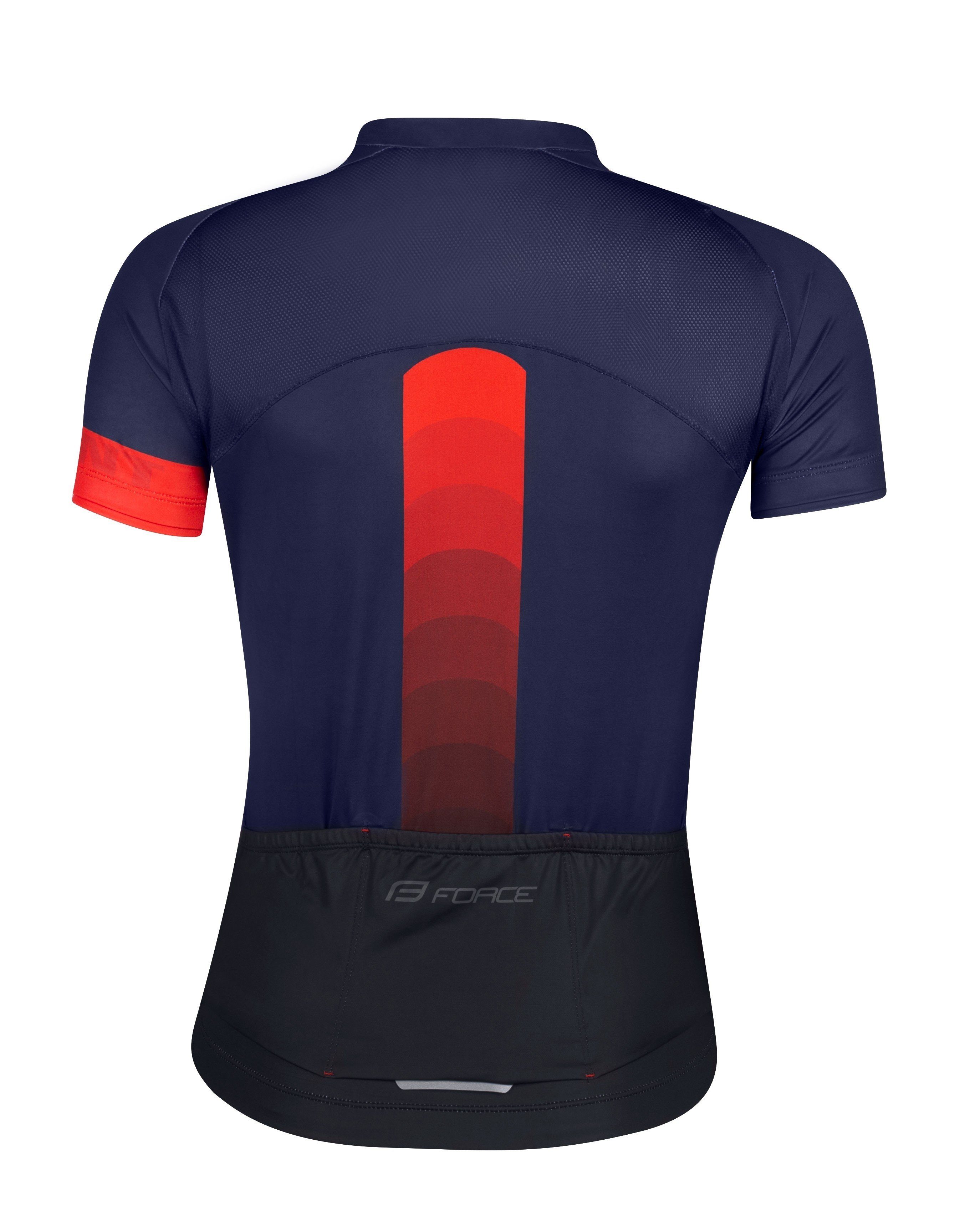 FORCE Radtrikot Jersey Jacke F ASCENT LADY kurz, dunkel blau-rot %%% günstig online kaufen