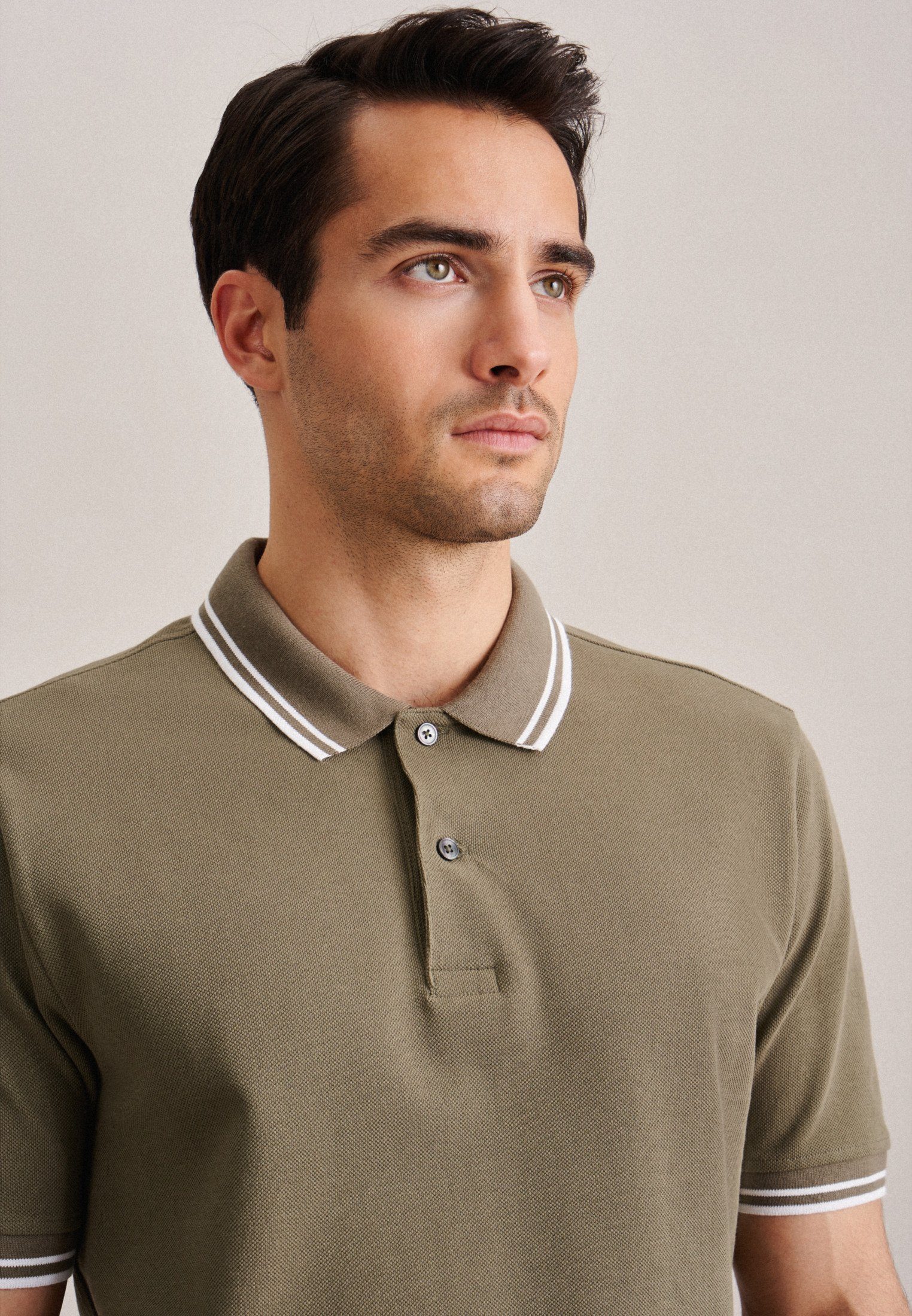 seidensticker Poloshirt Regular 1/2 Kragen Uni