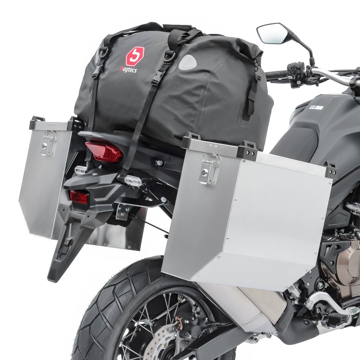 Bagtecs Kofferset Alukoffer M1 2x36l für BMW R 100 GS / PD + Hecktasche + Innentaschen