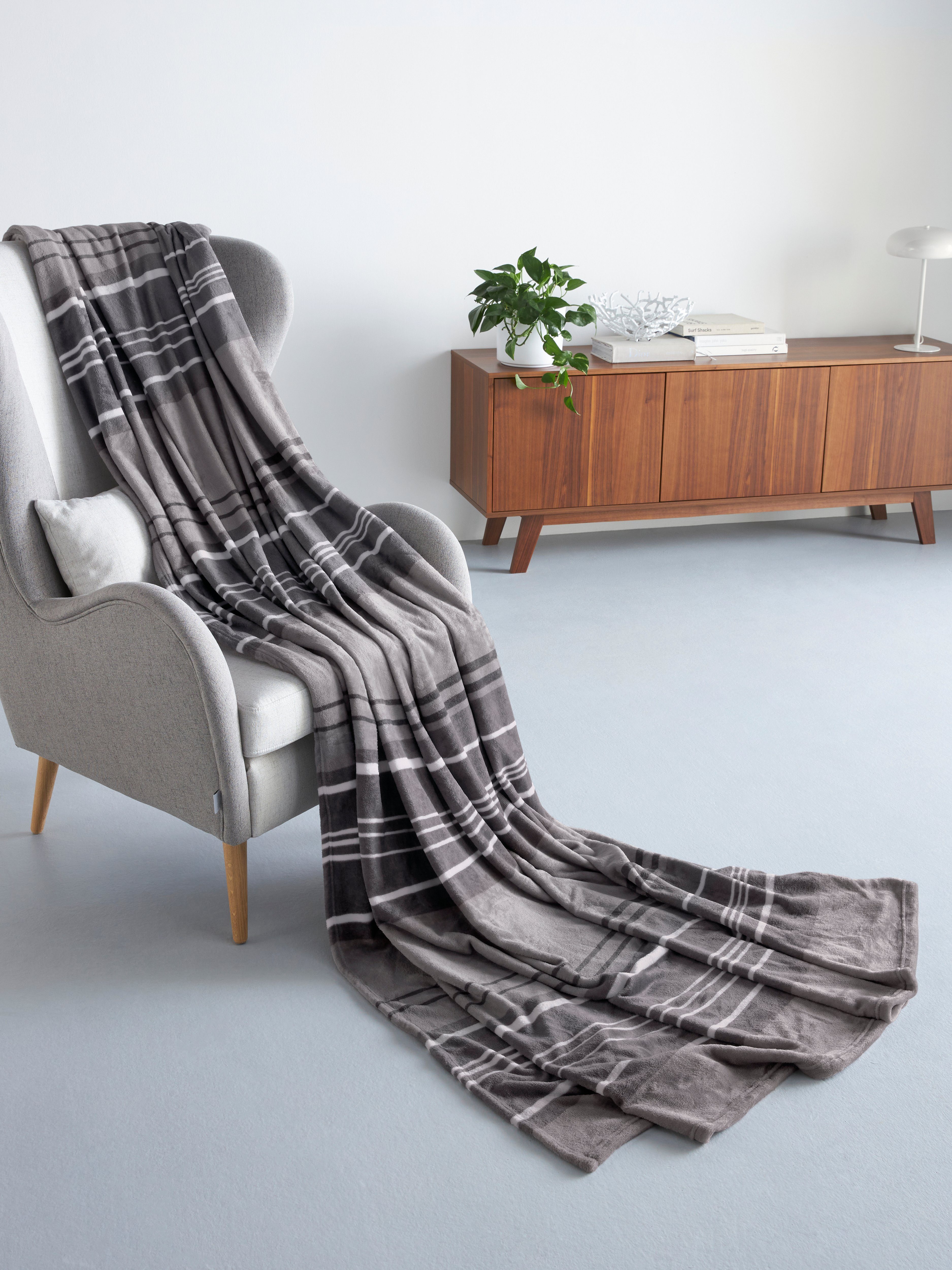 Wohndecke Kelian, my home, mit Streifen, günstig online kaufen