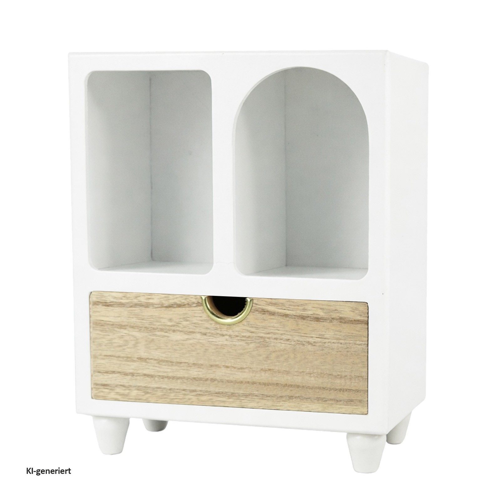 HTI-Living Schmuckkasten Minikommode mit Schublade MDF Aufbewahrungsschrank mit offenen Fächern (1 Stück, 1 Minikommode ohne Dekoration) – Bild 3 von 3