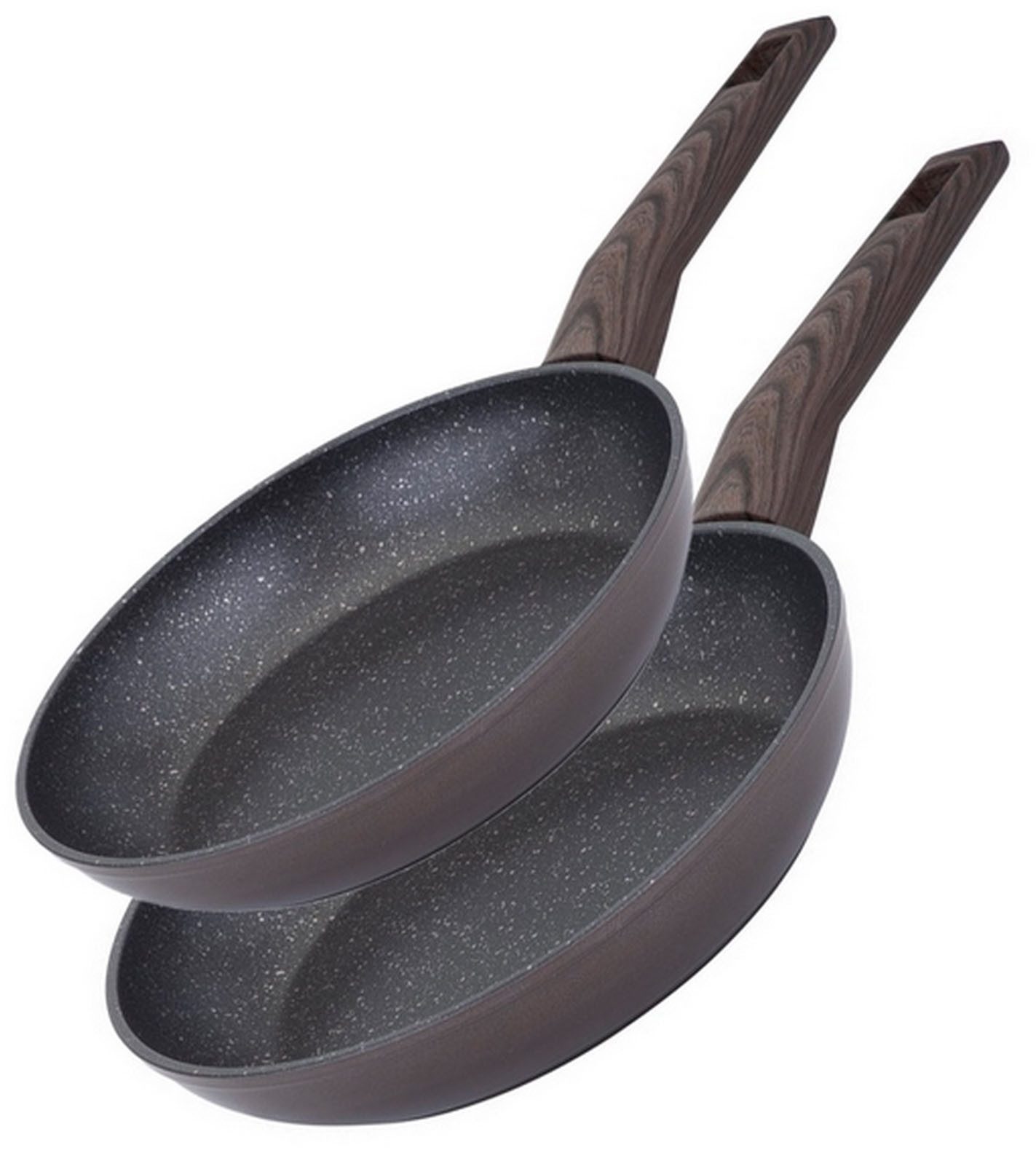 RESTO Kitchenware Сковороды-Set Carina, antihaftbeschichtet und spülmaschinenfest, Aluminium (Set, 2-tlg., 1x Bratpfanne Ø 24, 1x Bratpfanne Ø 28), für alle Herdarten geeignet, auch Induktion