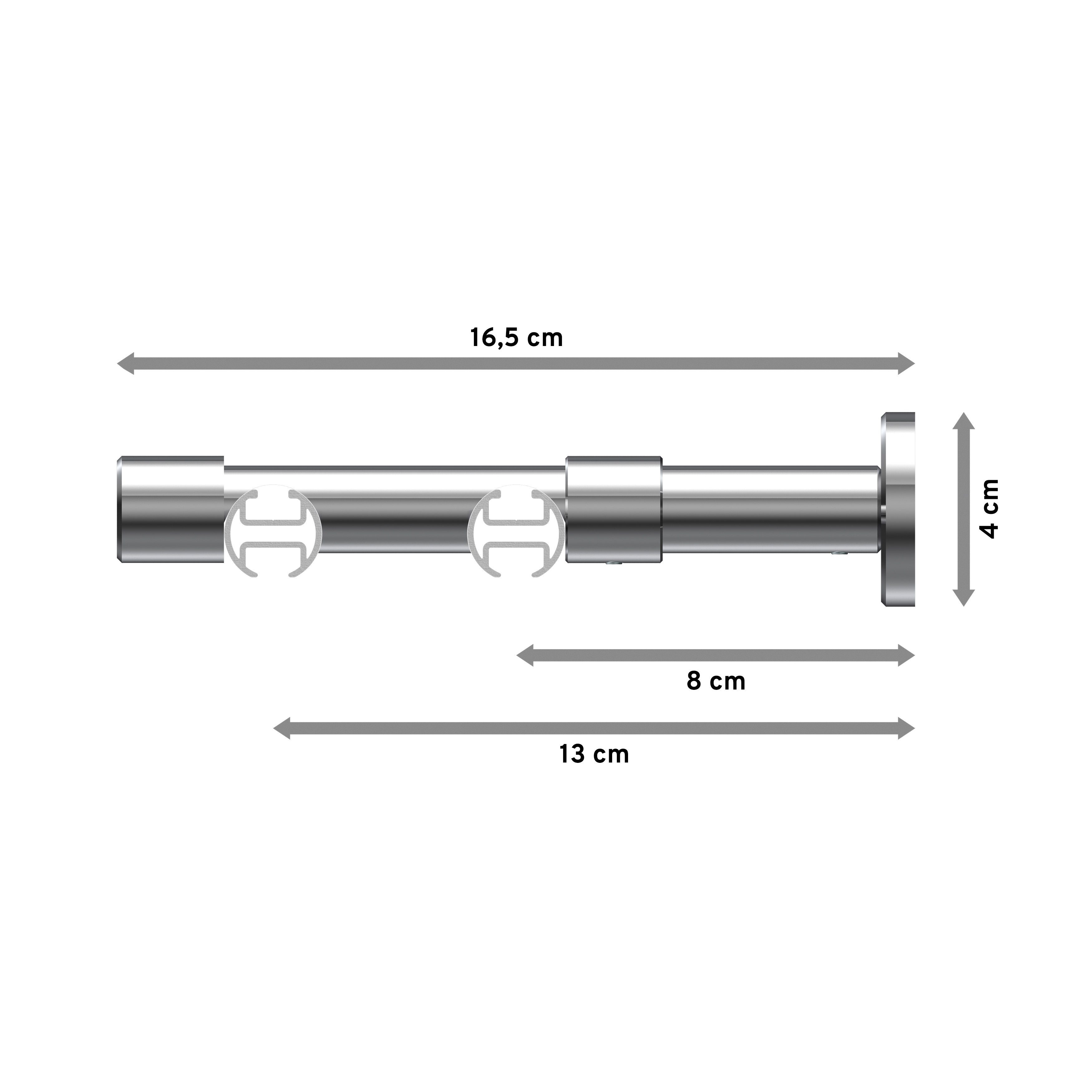 Wandmontage, 2-läufig, Prestige Chrom Luino, Ø mm, 20 INTERDECO, Gardinenstange