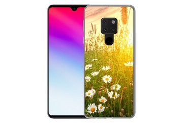 MuchoWow Handyhülle Blumen - Gänseblümchen - Natur - Sonne - Horizont, Handyhülle Huawei P40 Lite, Handy Case, Silikon, Bumper Case