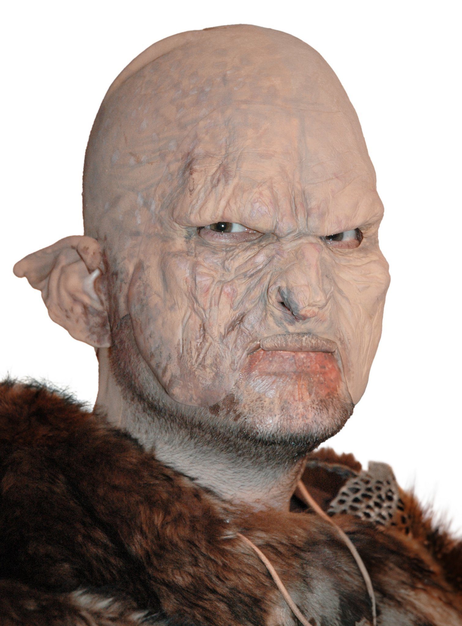 Verkleidungsmaske Ork Maske zum Ankleben - Halloween Fasching Kostüm