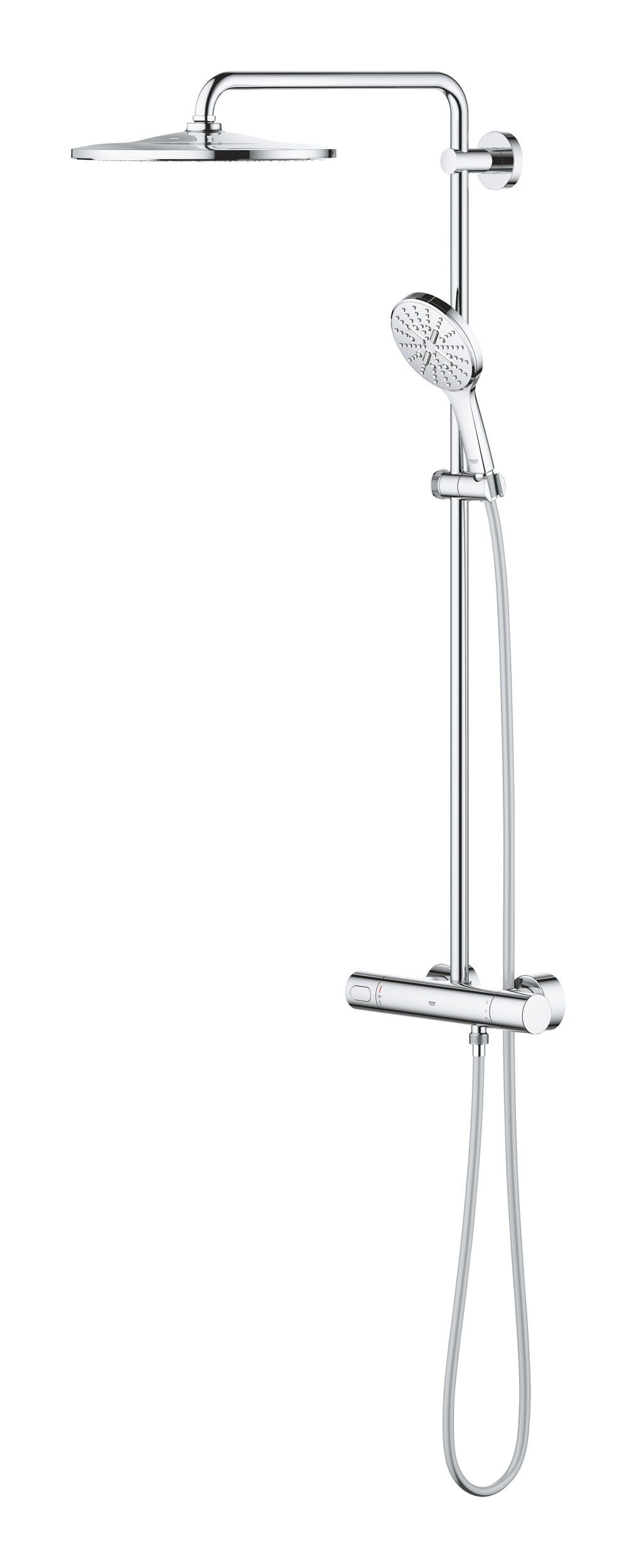 Grohe Duschsystem Rainshower SmartActive 310, Höhe 111.8 cm, Mit Thermostatbatterie Rund mit Mono Kopfbrause