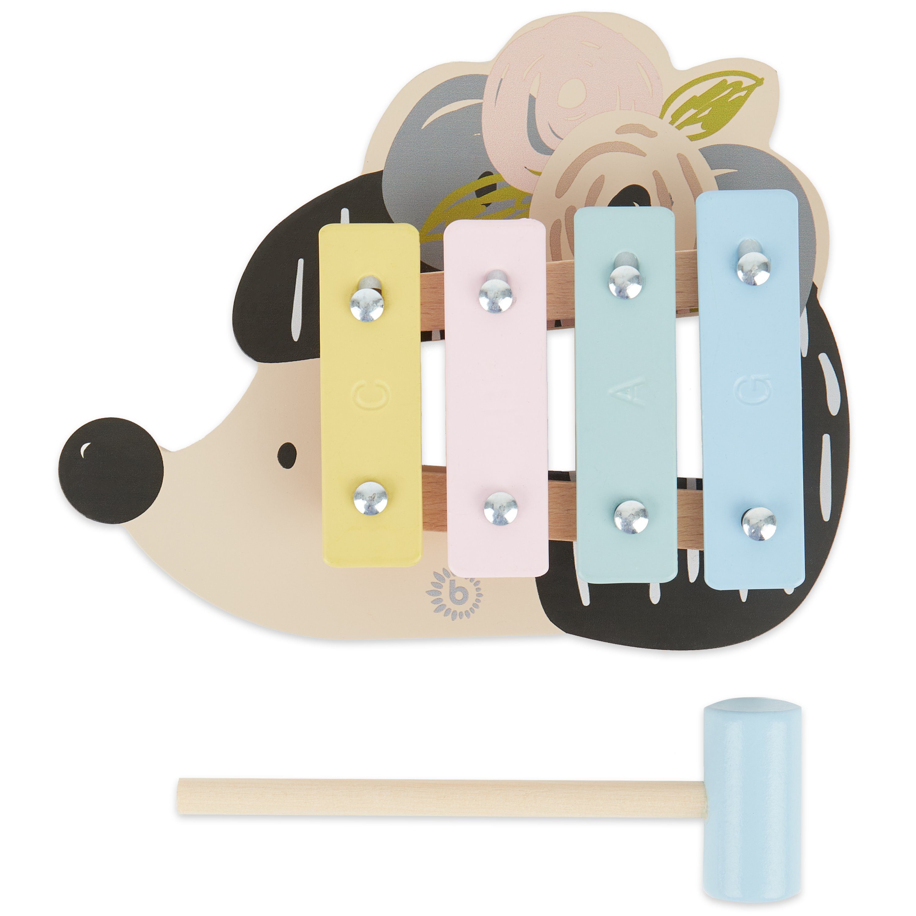 BIECO Spielzeug-Musikinstrument Bieco Kinder Xylophon in Igel-Design Musikinstrument Glockenspiel