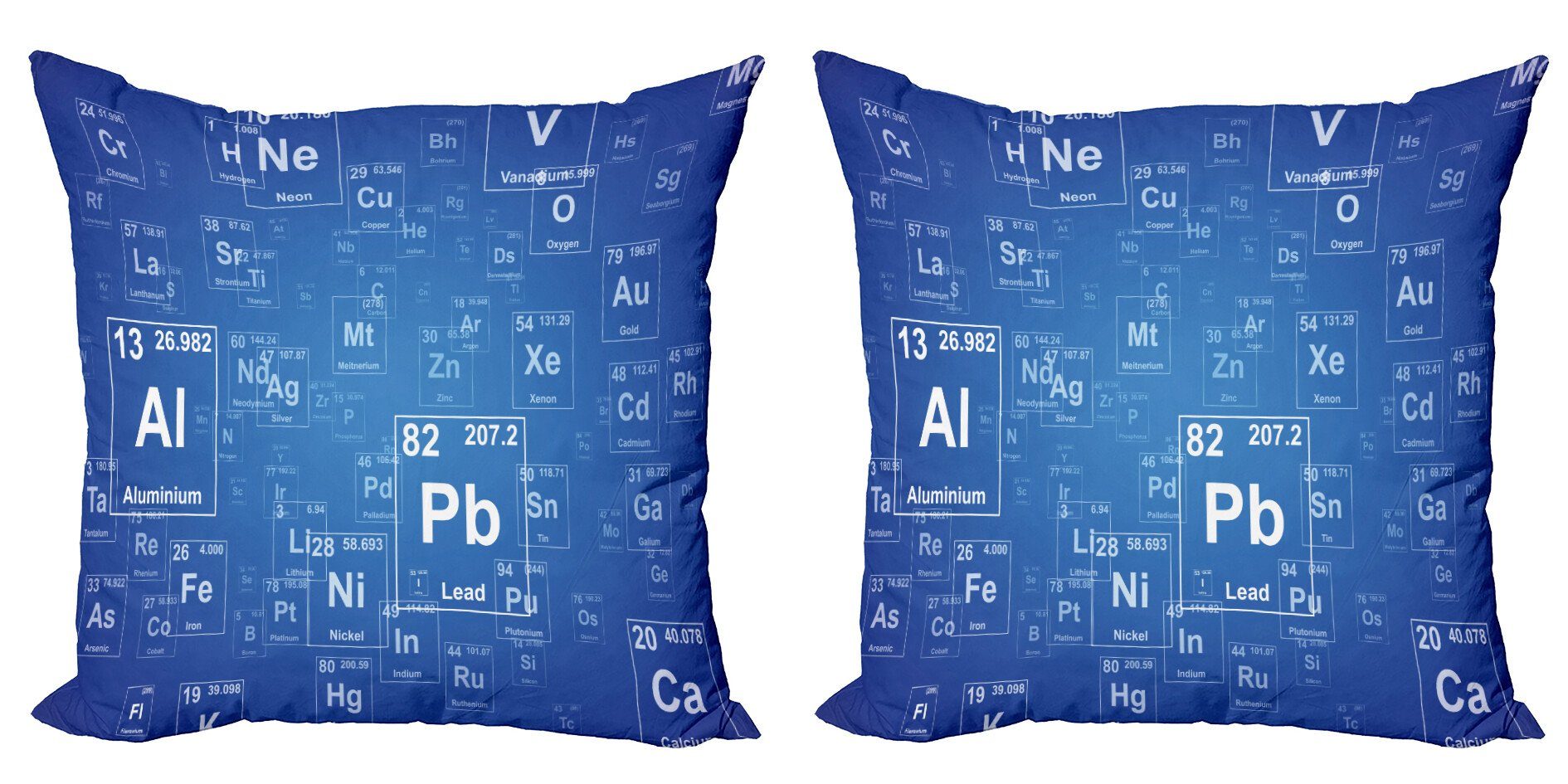 Kissenbezüge Modern Accent Doppelseitiger Digitaldruck, Abakuhaus (2 Stück), Wissenschaft Tv Show Theme Chemie