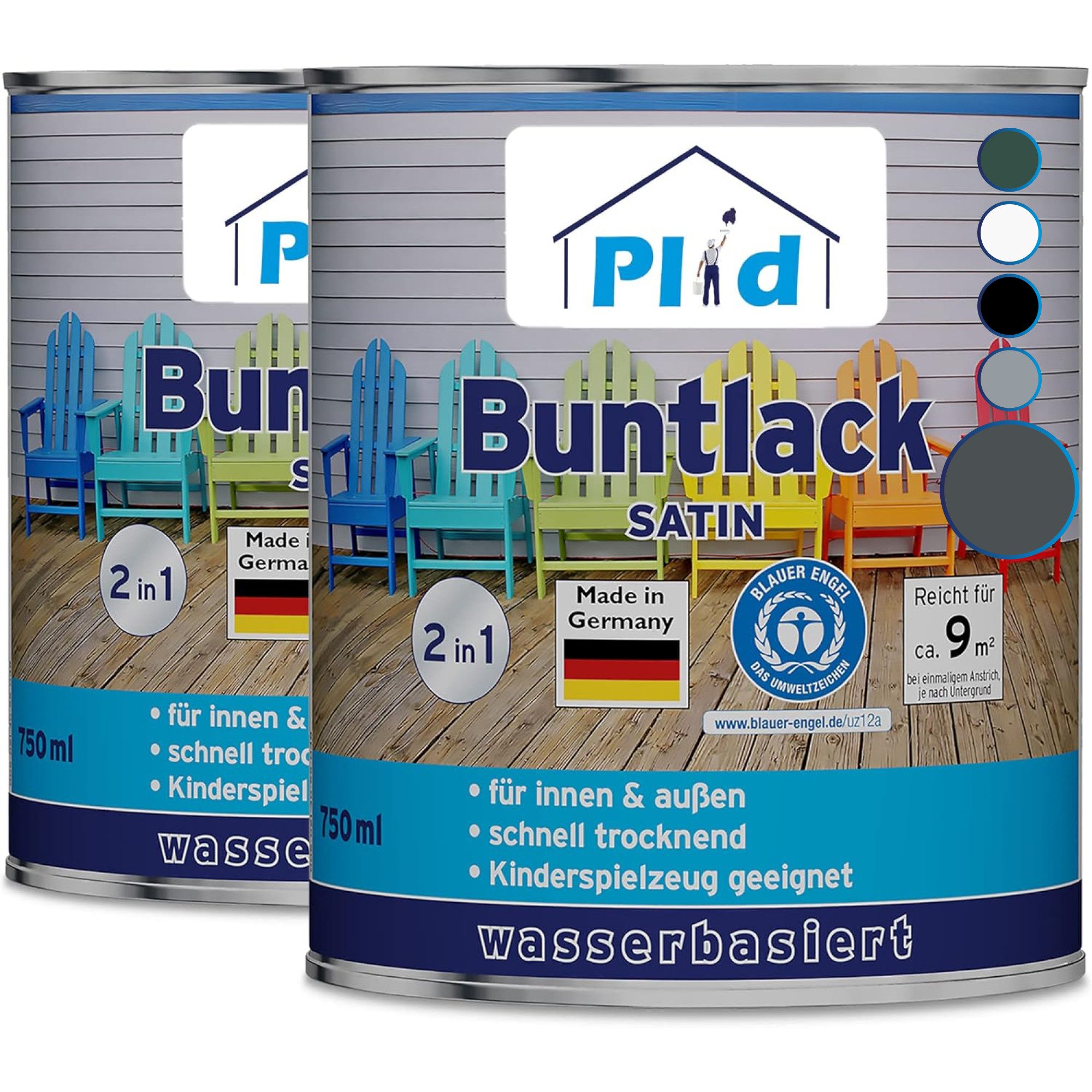 plid Acryl-Buntlack Möbellack Buntlack Holzfarbe Türenlack Acryllack Möbelfarbe Holzfarbe