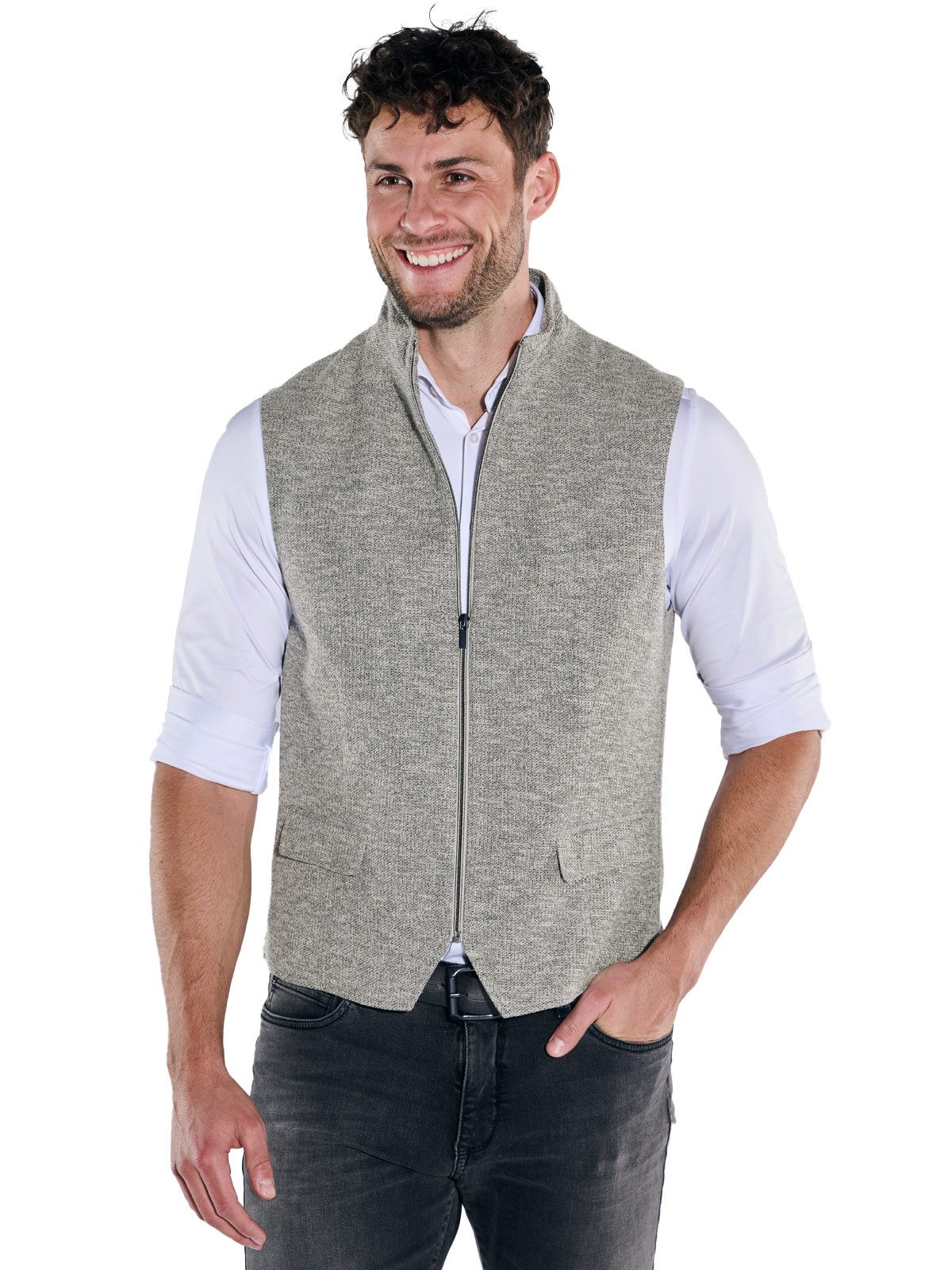 emilio adani Anzugweste emilio adani Herren Sakko-Weste slim fit, Beige günstig online kaufen