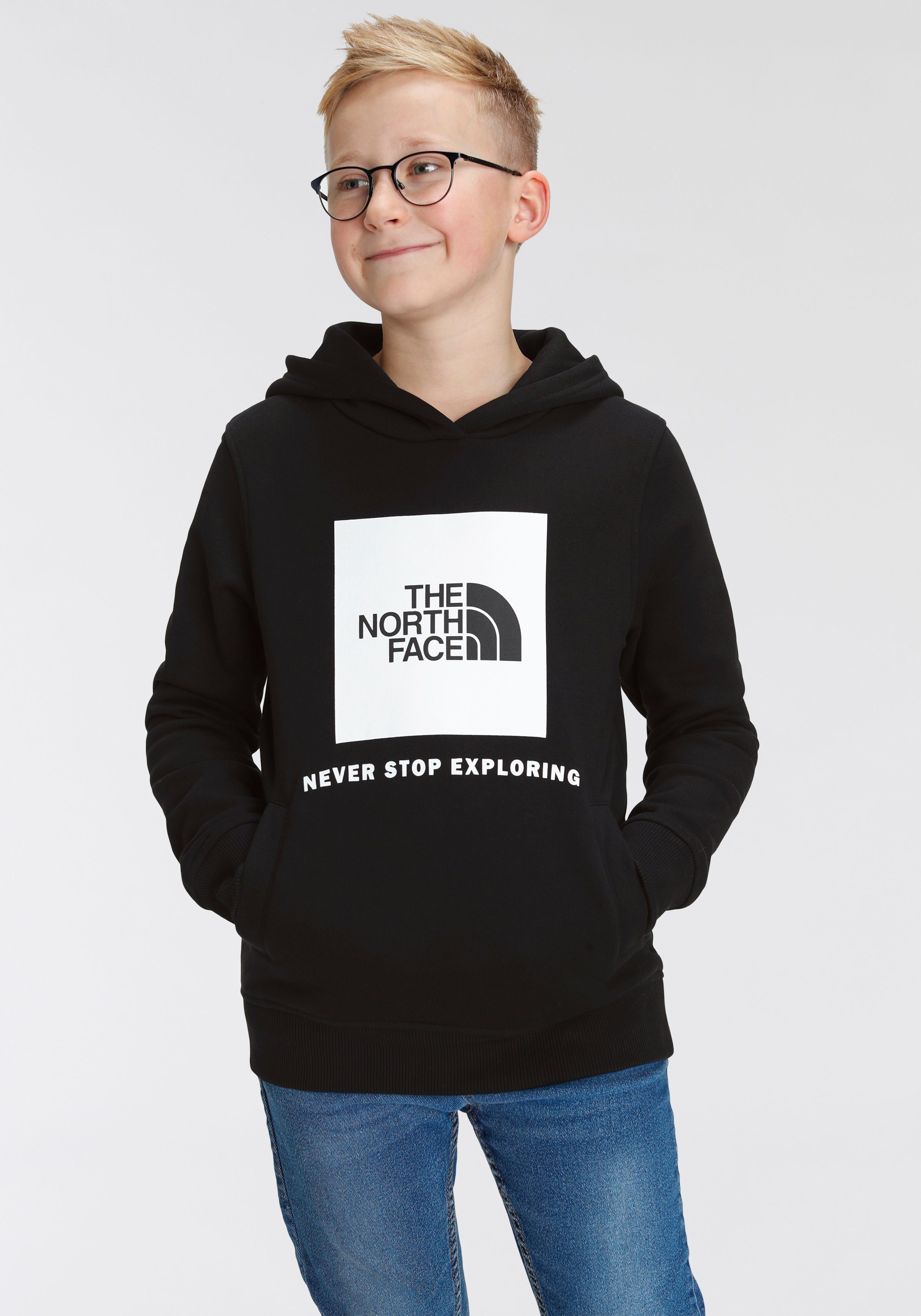 North Kapuzensweatshirt BOX TEENS Face schwarz Kinder The für