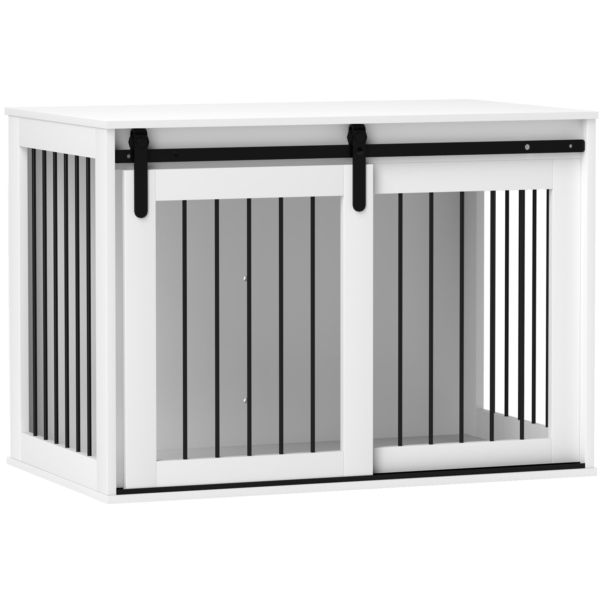 furnicato Hunde-Transportbox Hundebox mit Schiebetür, Belüftung, Spanplatte und Stahl