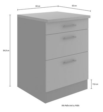 OPTIFIT Unterschrank Palma Breite 60 cm, mit 3 Schubkästen