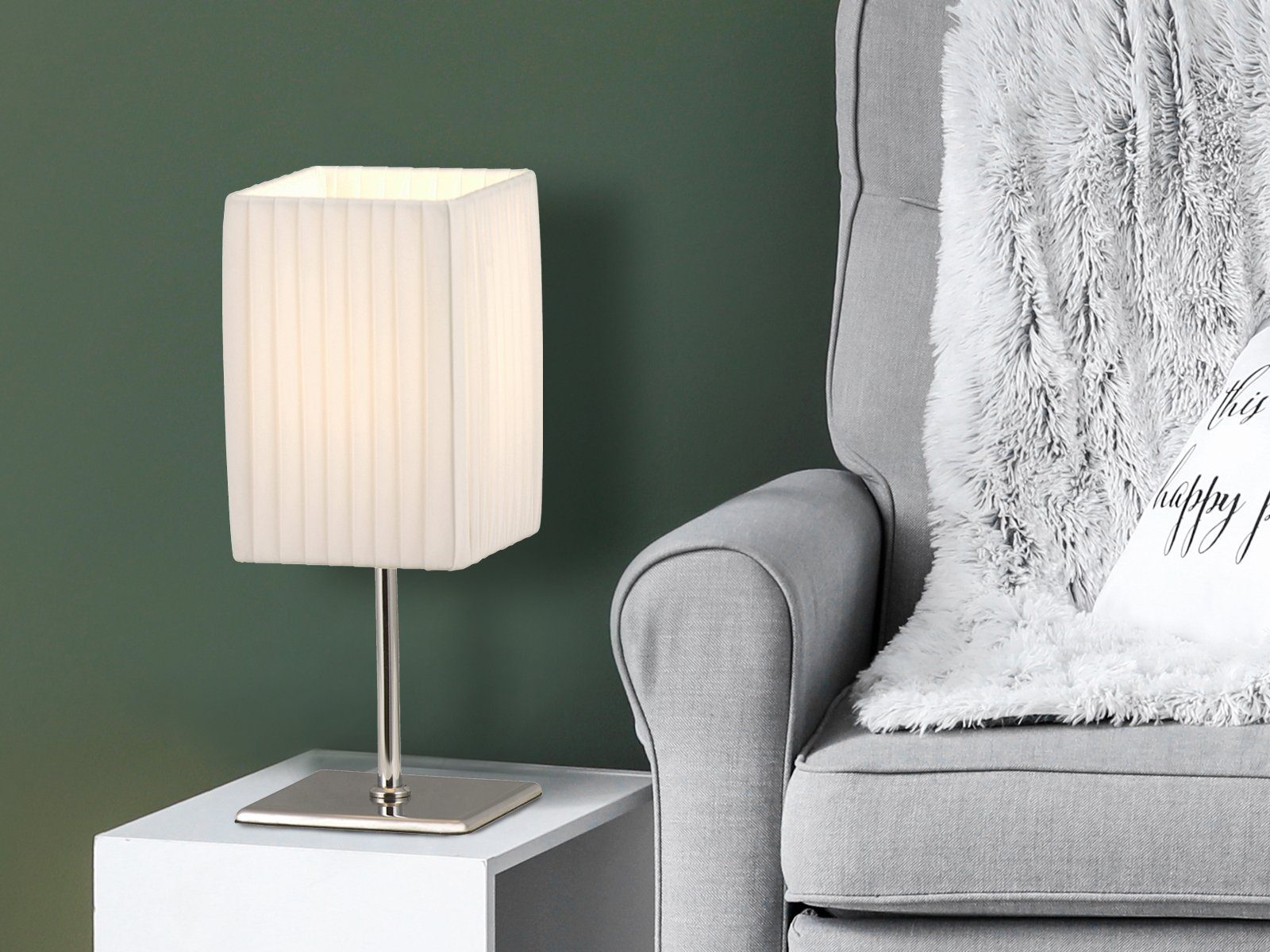 GLOBO LIGHTING LED Tischleuchte, LED wechselbar, warmweiß, Nachttischlampe günstig online kaufen