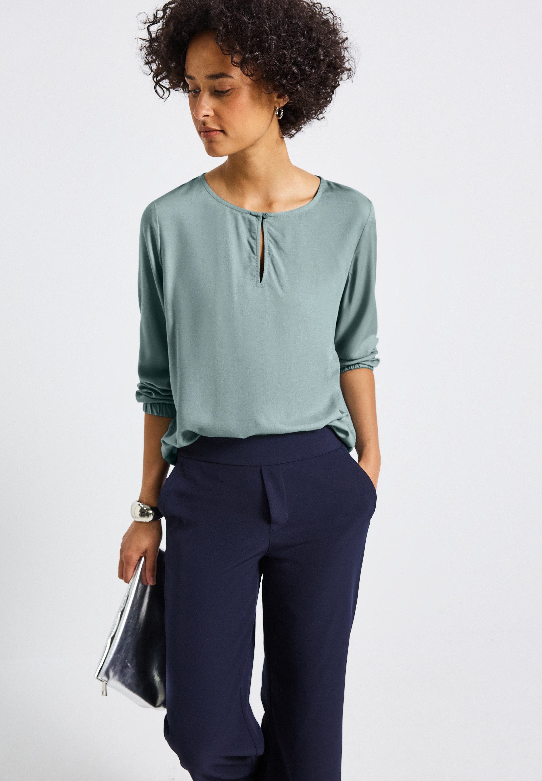 STREET ONE Langarmbluse mit Cut-Out günstig online kaufen