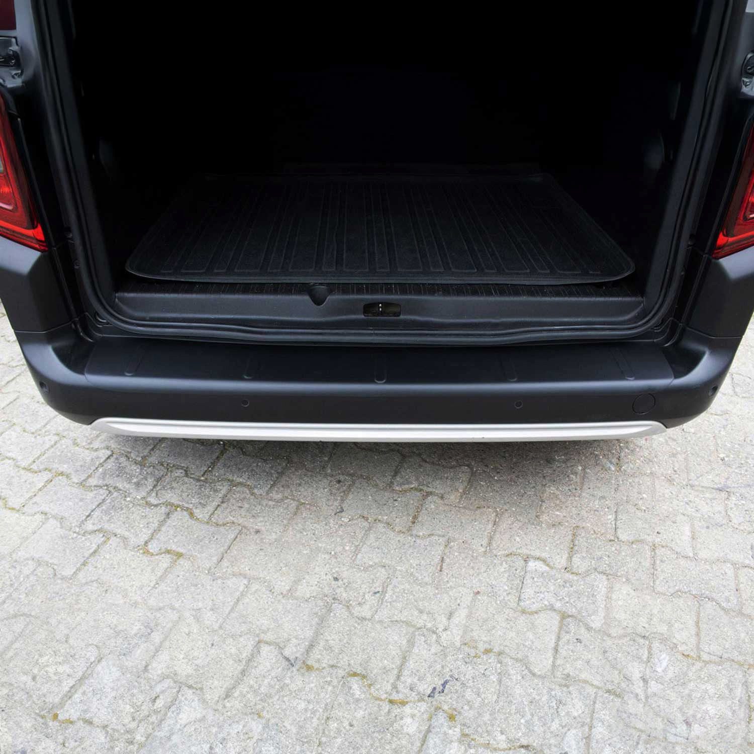 OMAC Ladekantenschutz für Citroen Berlingo II 2008-2018 Matt Schwarz ABS Schutzleiste, Zubehör für Citroen Berlingo 2008-2018, Langlebig,Einfache Reinigung,Einfache Installation,Rostbeständig