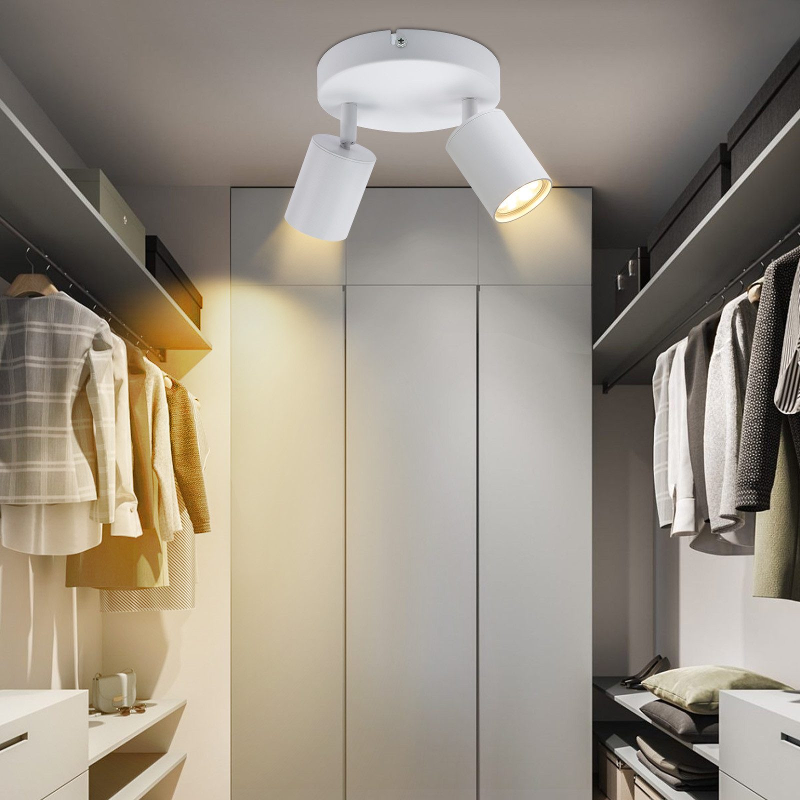 Nettlife Deckenstrahler 2 Flammig Schwarz GU10 Wohnzimmer Modern Deckenlamp günstig online kaufen