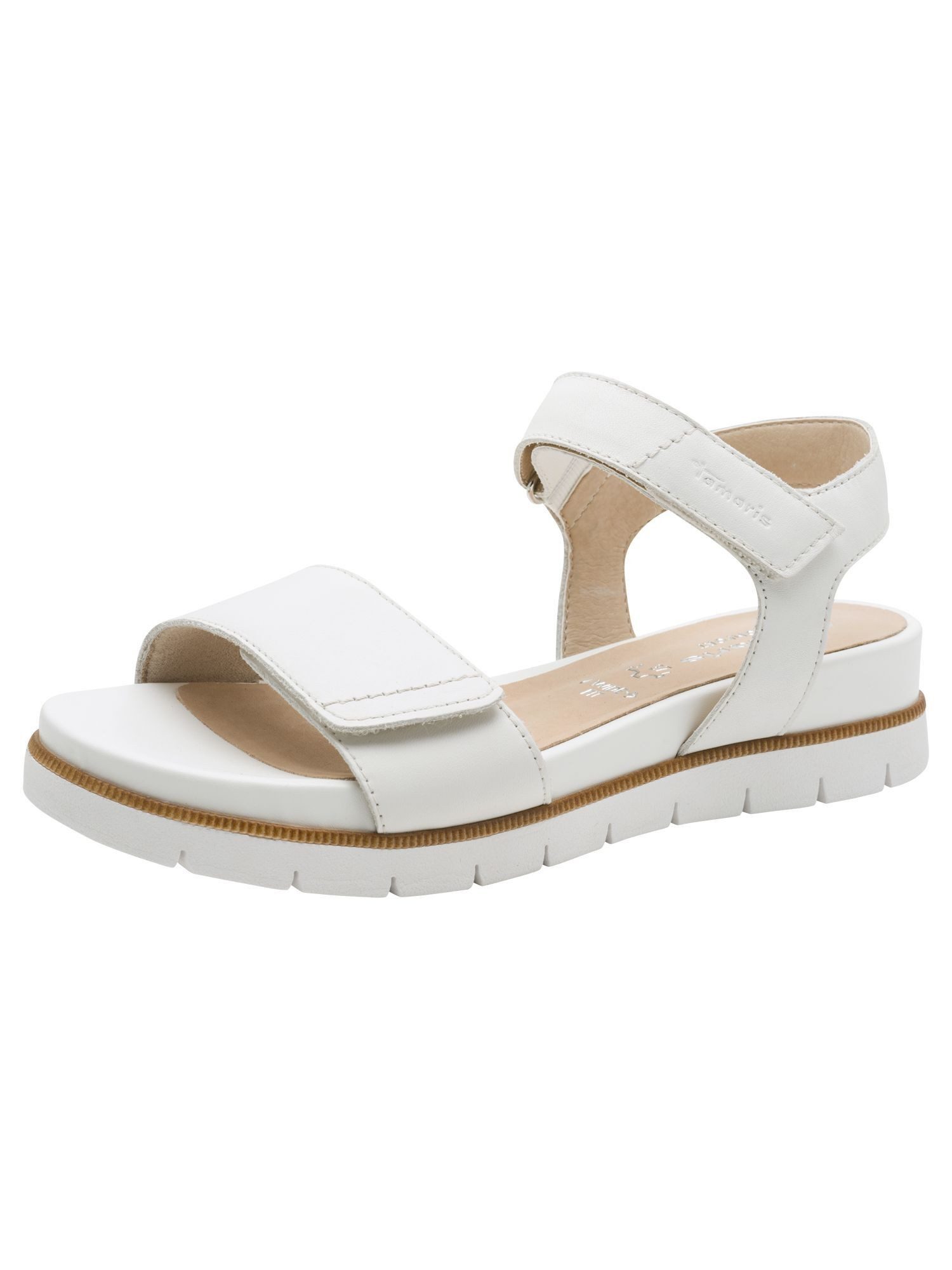 WIDE FIT MultiAdjustable, comfortFit aus Leder Plateausandaletten