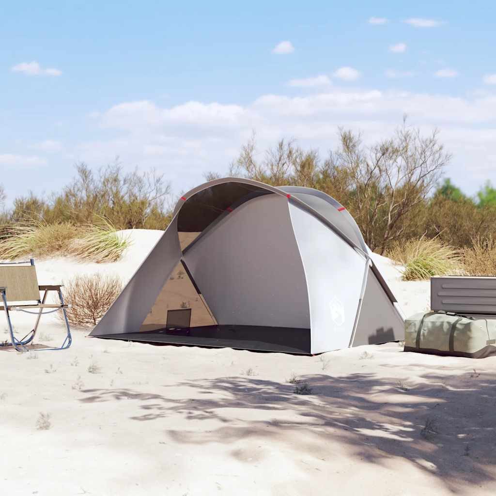 vidaXL Kuppelzelt Strandzelt 2 Personen Grau günstig online kaufen