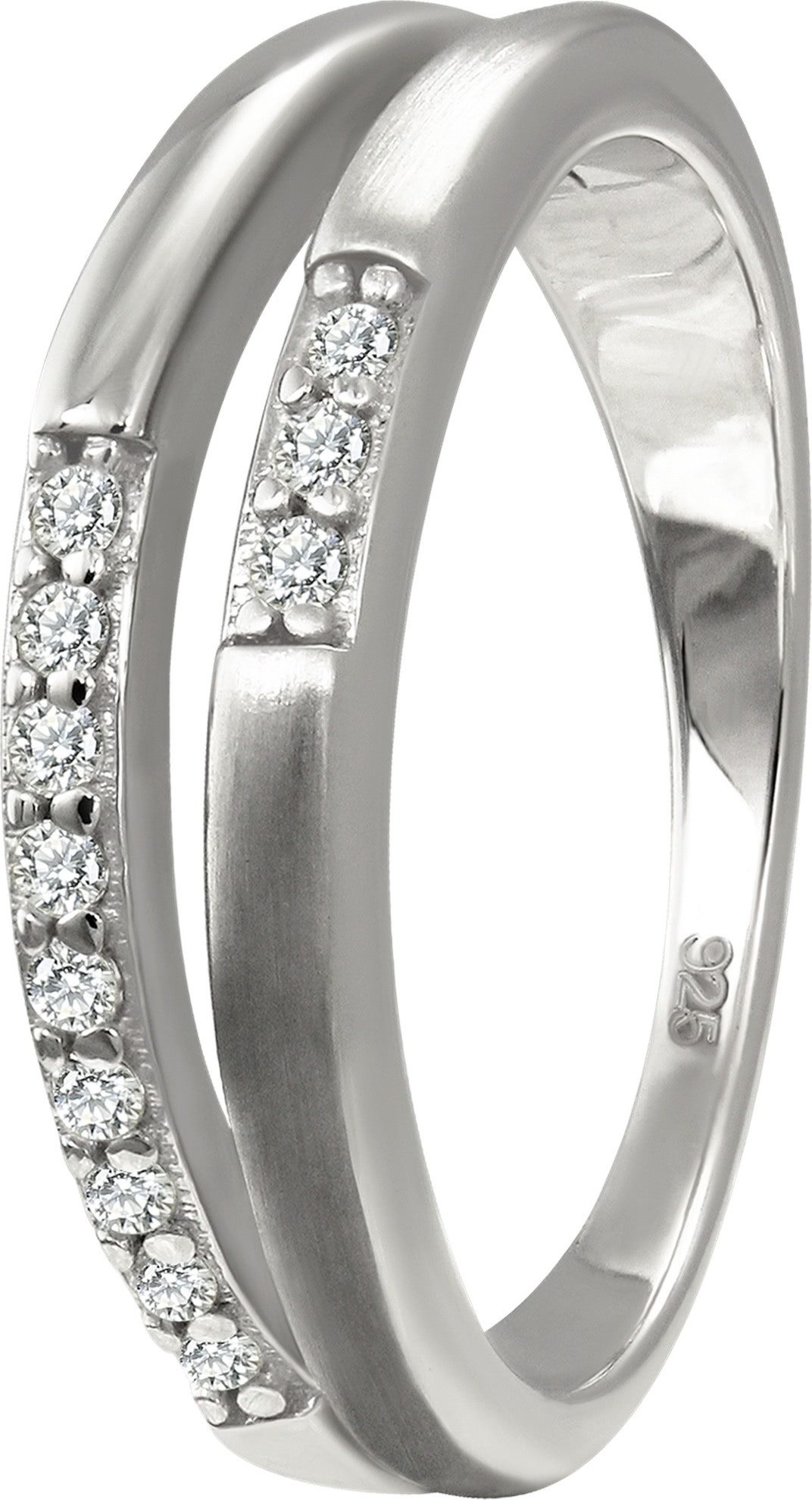 Silberring SilberDream Ring Double Zirkonia weiß