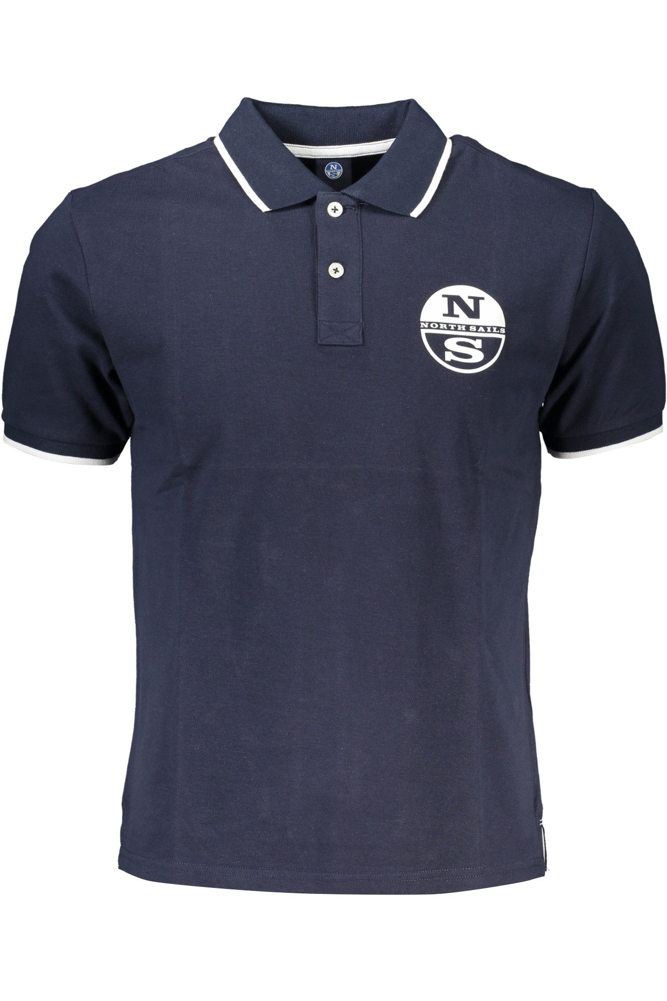 North Sails Poloshirt Herren Kurzarm-Poloshirt Blau mit Druck und