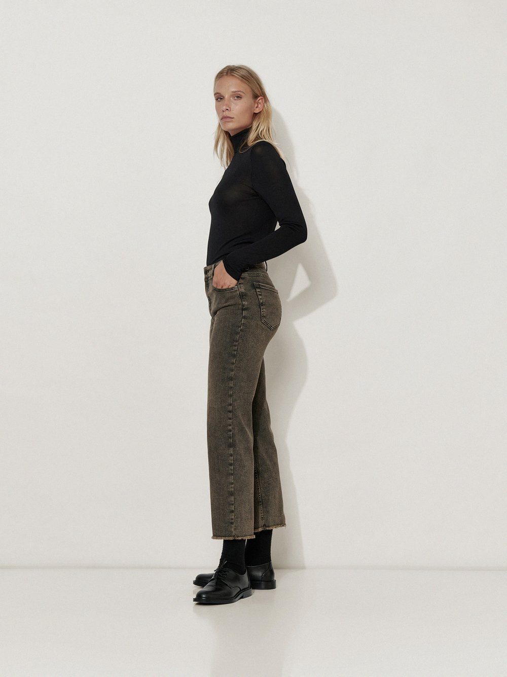 ROSNER Straight-Jeans Audrey Straight (1-tlg) mit offenen Säumen