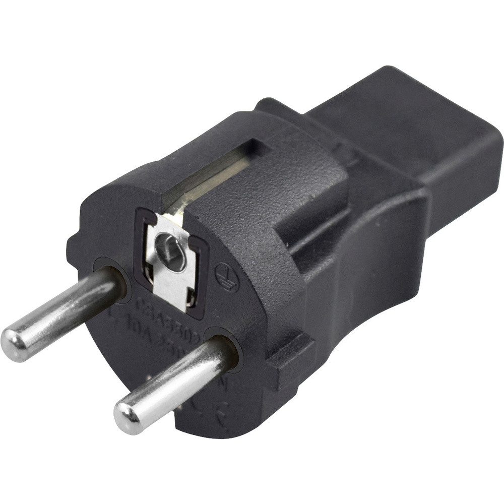 TRU COMPONENTS TRU COMPONENTS Adapter Schutzkontakt-Stecker - Kaltgeräte-Buchse C13 Stromadapter