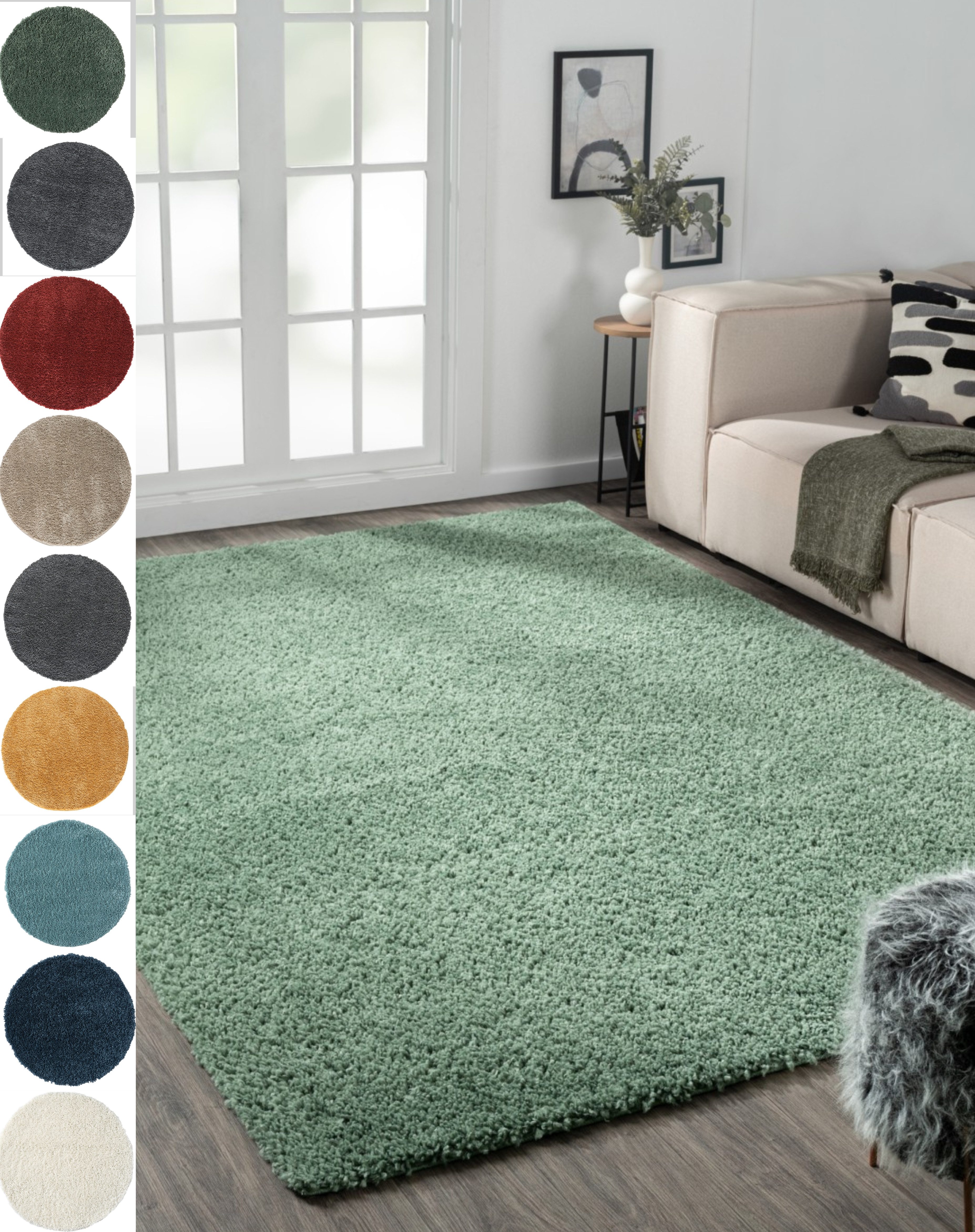 Myflair Möbel & Accessoires Hochflor-Teppich My Shaggy, rechteckig, Höhe: 37 mm, Shaggy, Uni-Farben, leicht glänzend, Microfaser, extra flauschig