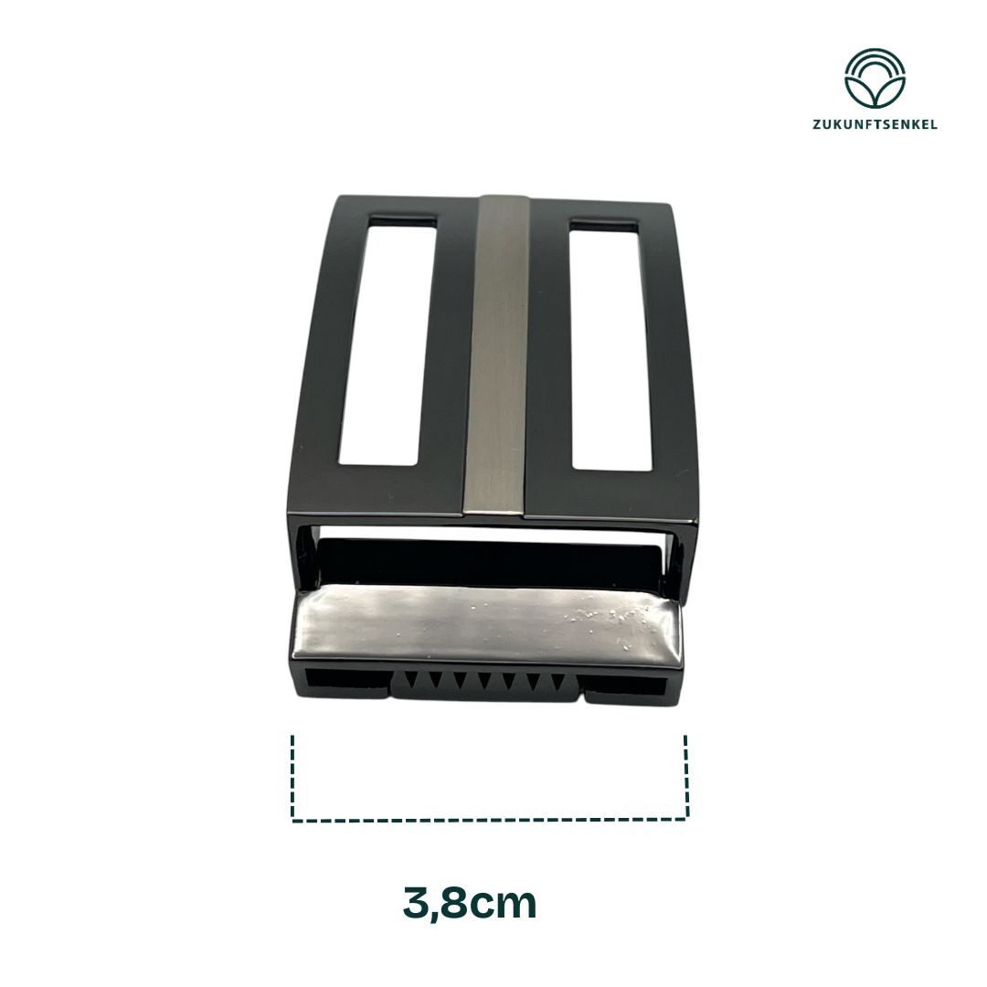 ZUKUNFTSENKEL Gürtelschnalle Schnalle Herren 38mm Steckschnalle Schnalle für Gürtel (Schließe Metallschnalle, 1-St., Dornschließe) Steckschnalle für Wechselgürtel und Ledergürtel