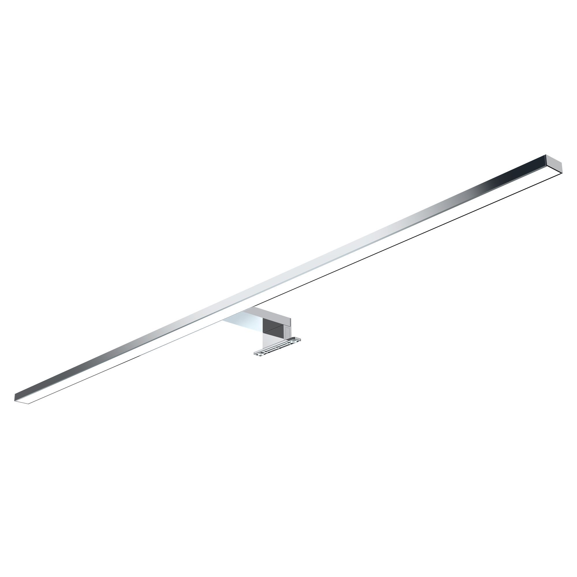 kalb LED Spiegelleuchte 100cm LED Badleuchte Badlampe Spiegellampe 230V, verchromt, warmweiß