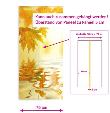 Schiebegardine Goldener Herbst Flächenvorhang 2er Set 40 cm breit - 160 cm lang, gardinen-for-life