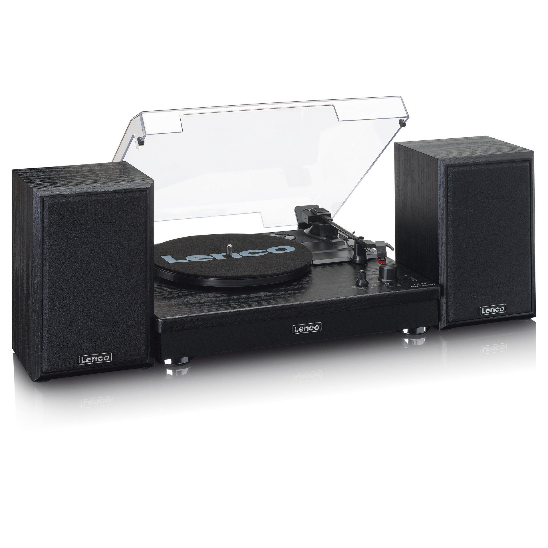 LS-101BK Plattenspieler mit Bluetooth und separaten Lautsprechern Plattenspieler