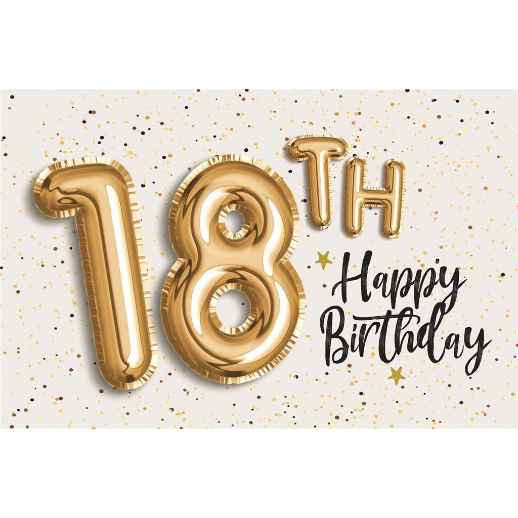 Grußkarten 18. Geburtstag - Karte mit Umschlag - Schriftkarte