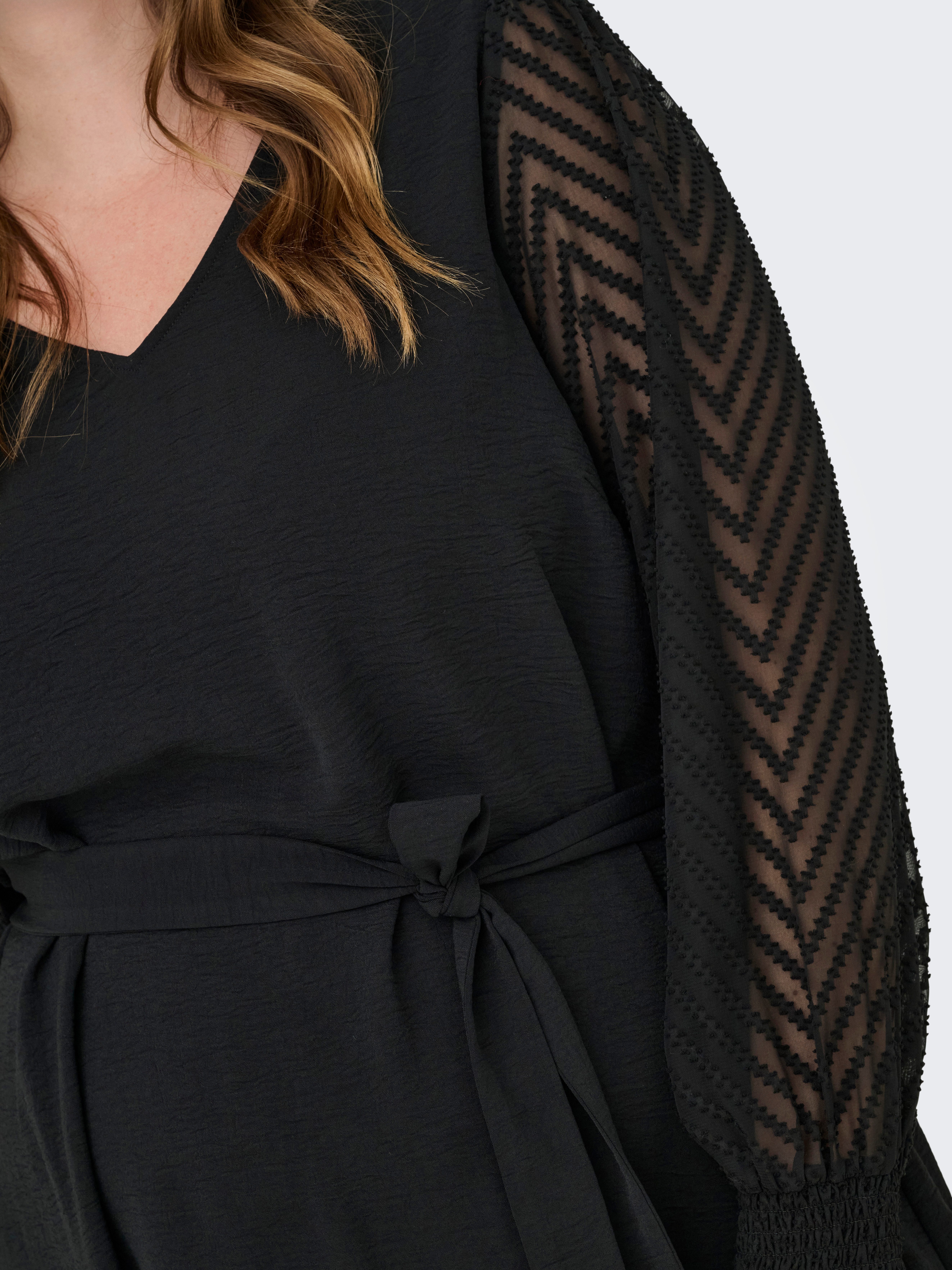 ONLY CARMAKOMA Midikleid CARMETTA LIFE LS KNEE DRESS WVN Sommerkleid günstig online kaufen