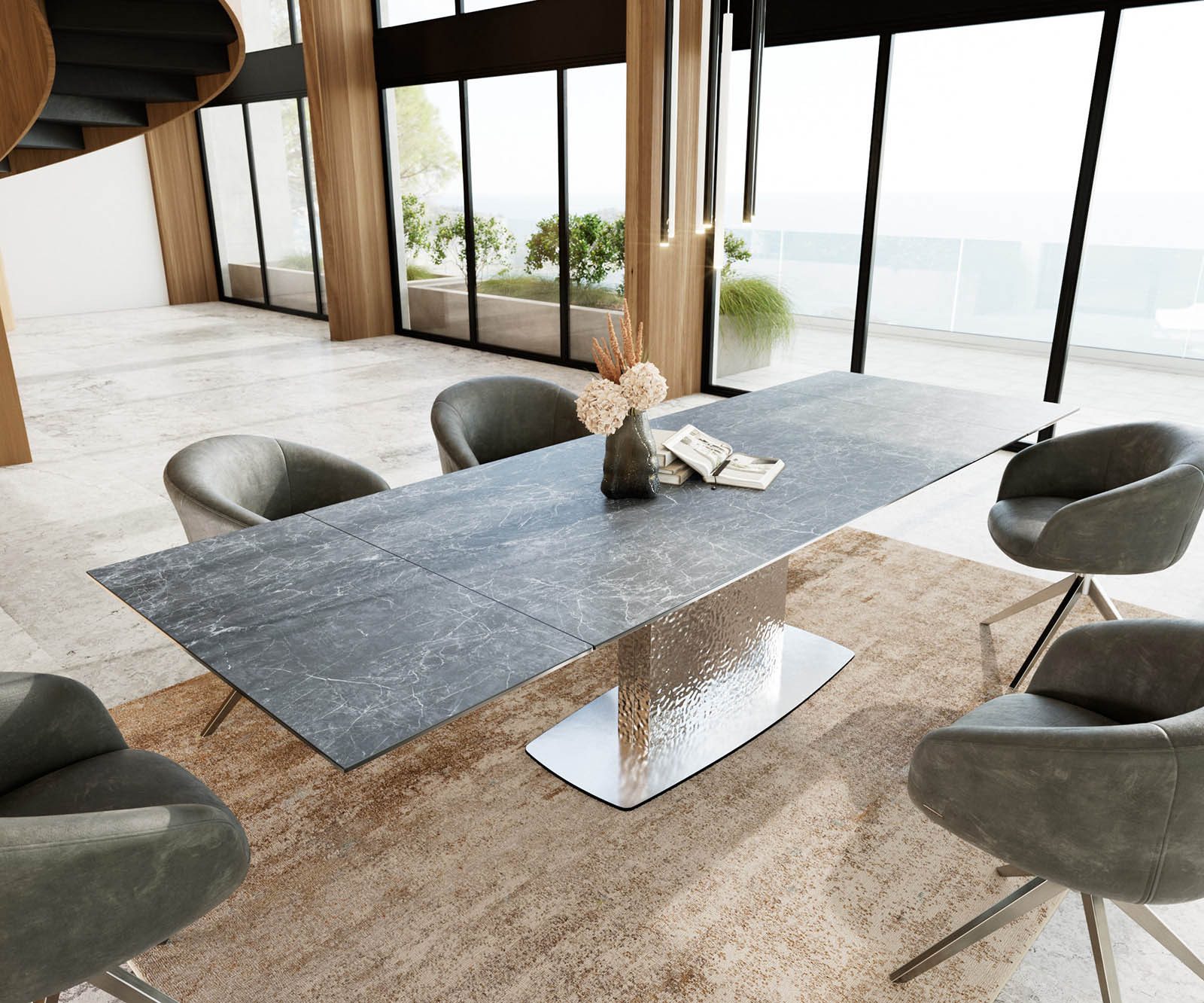 DELIFE Esstisch Edge, Keramik Laminam®Nero Greco günstig online kaufen