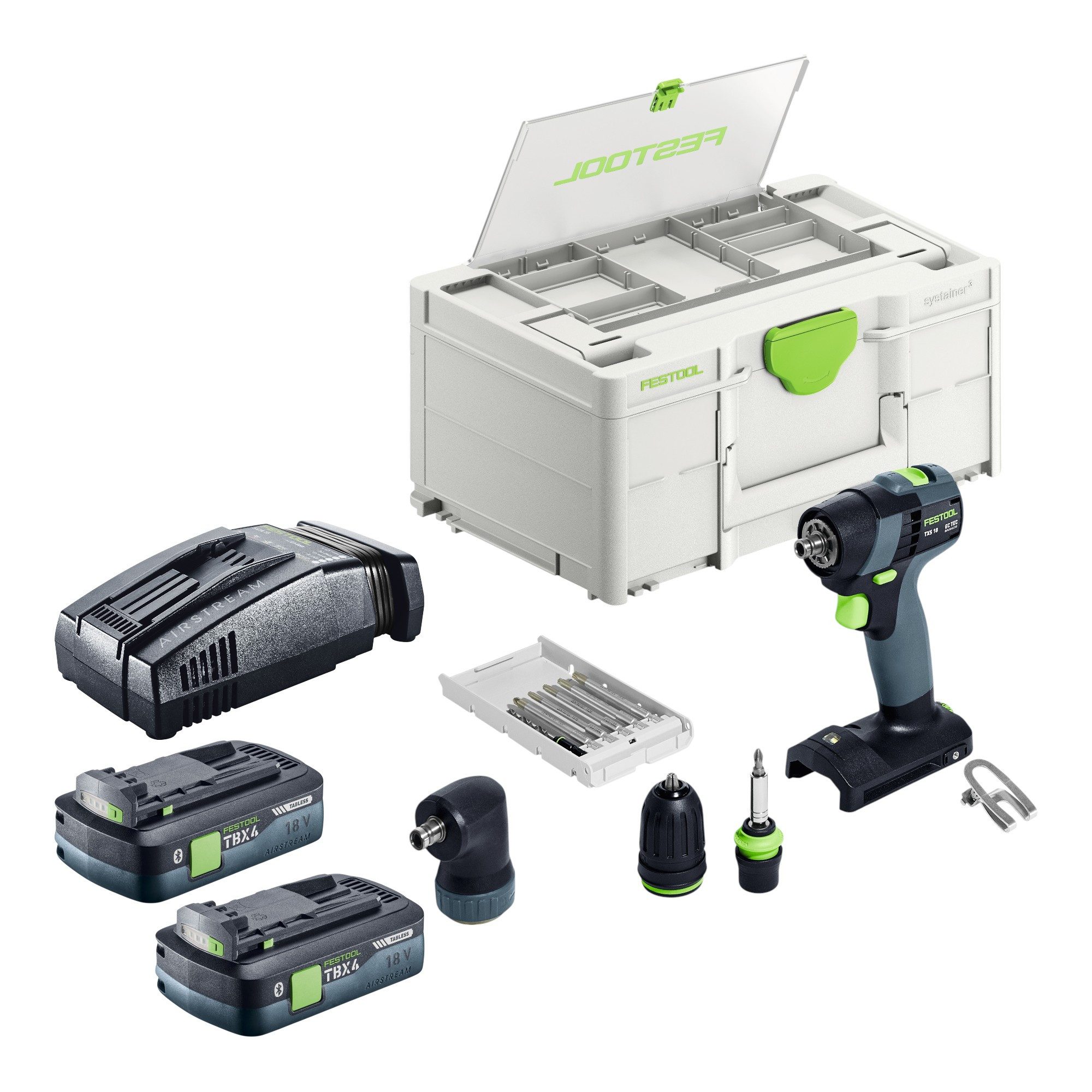 FESTOOL Akku-Schrauber TXS 18-Basic-Set Akku Bohrschrauber 18 V 40 Nm Brushless + 2x Akku