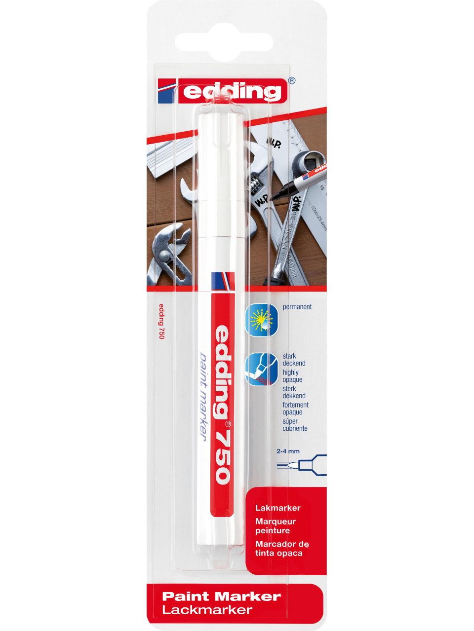 edding Permanentmarker edding 750 paint marker weiß 2 - 4 mm