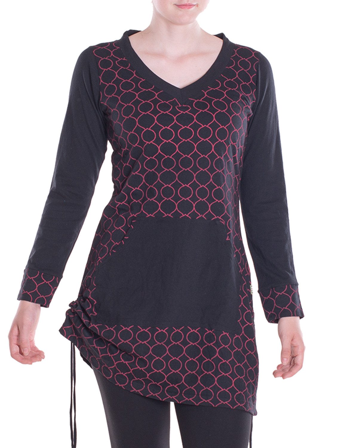 Vishes Langarmshirt Leichtes Langarmshirt-Kleid Kurze Damen günstig online kaufen