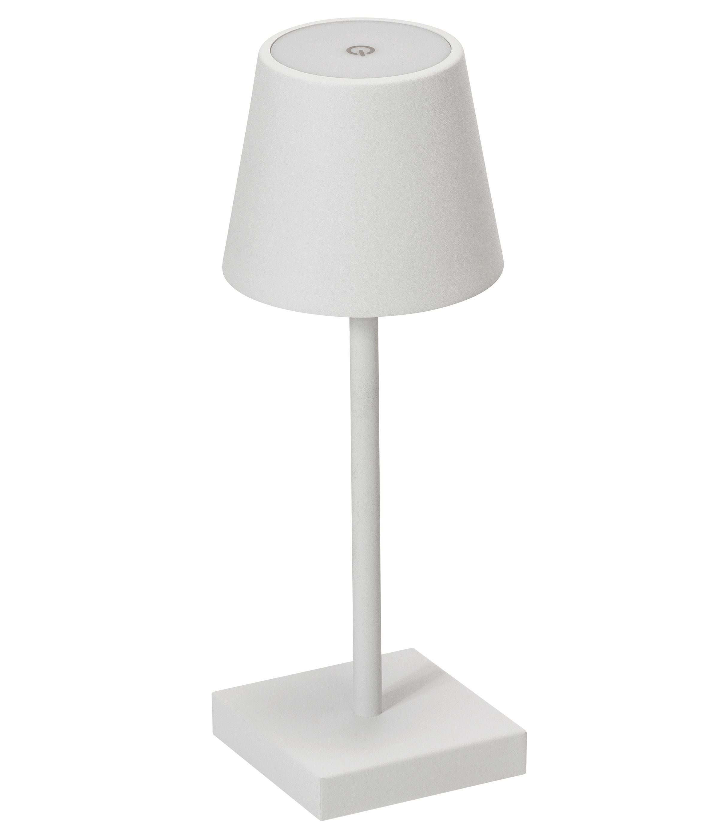 Dehner LED Solarleuchte Outdoor Akkuleuchte Dyan, Höhe 30 cm, Ø 11 cm, Metall, versch. Farben, Warmweiß, dimmbar, inkl. USB-Ladekabel, Schutzklasse IP54