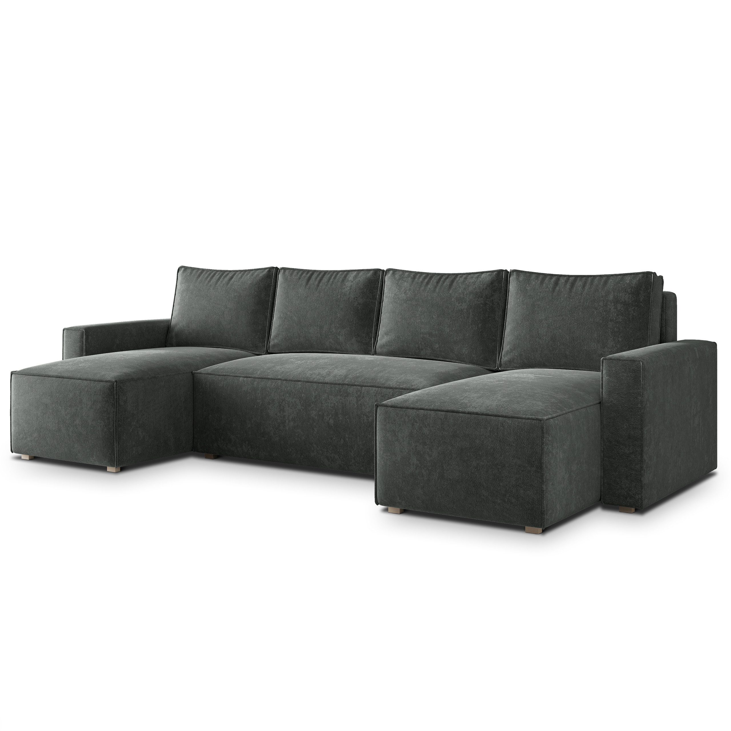 Masseno Ecksofa ASPRA mit Schlaffunktion U-Form, Sofa mit Bettkasten