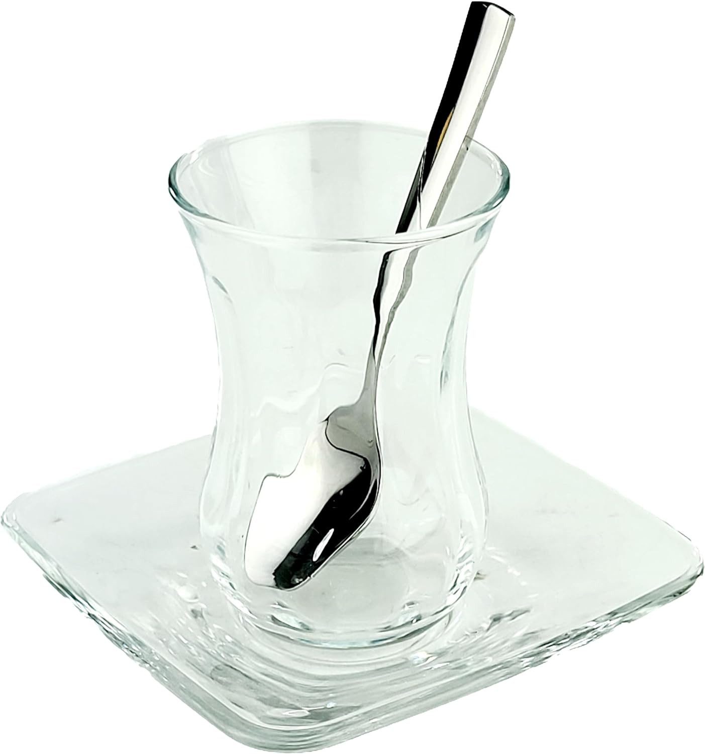 Neudorf Teeservice Türkisches Tee Set 19-teilig, 6 Personen, zum Zubereiten von Schwarztee, Edelstahll/ Glas, rostfrei