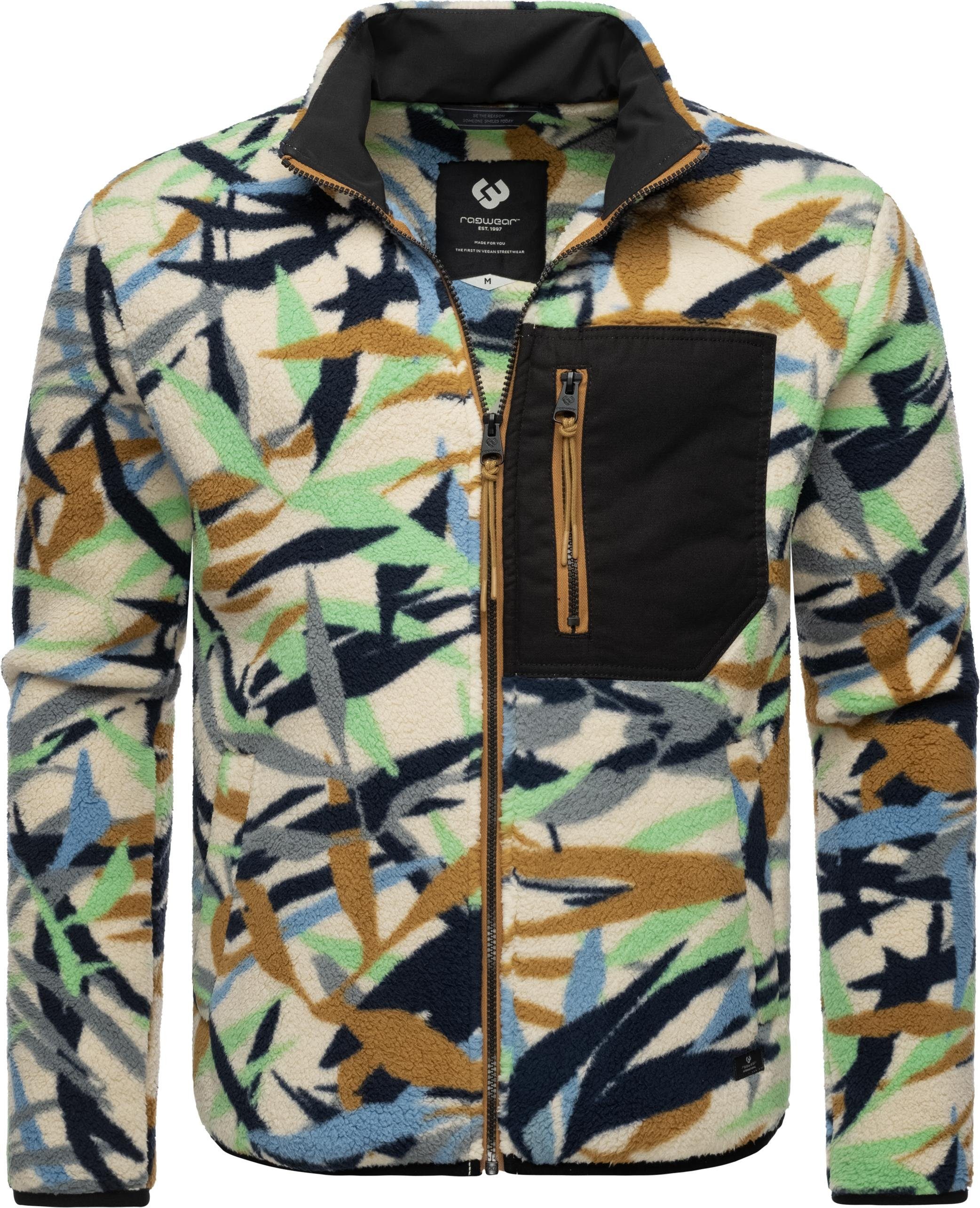 Ragwear Fleecejacke Collsy Gemusterte Herren Plüschjacke günstig online kaufen
