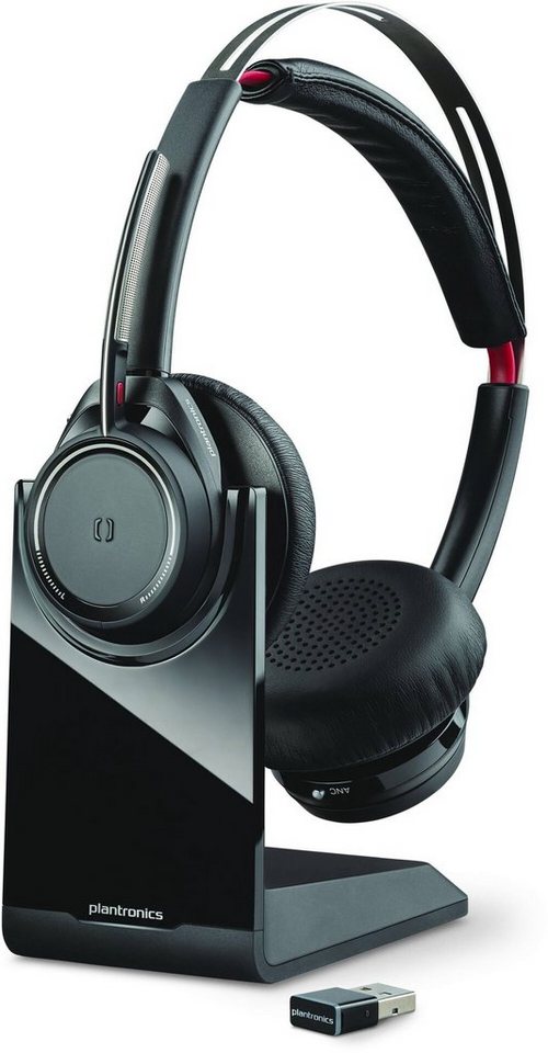 Plantronics Bluetooth Headset Voyager Focus UC-Variante mit Ladestation  Wireless-Headset (Active Noise Cancelling (ANC), Stummschaltung, A2DP  Bluetooth)