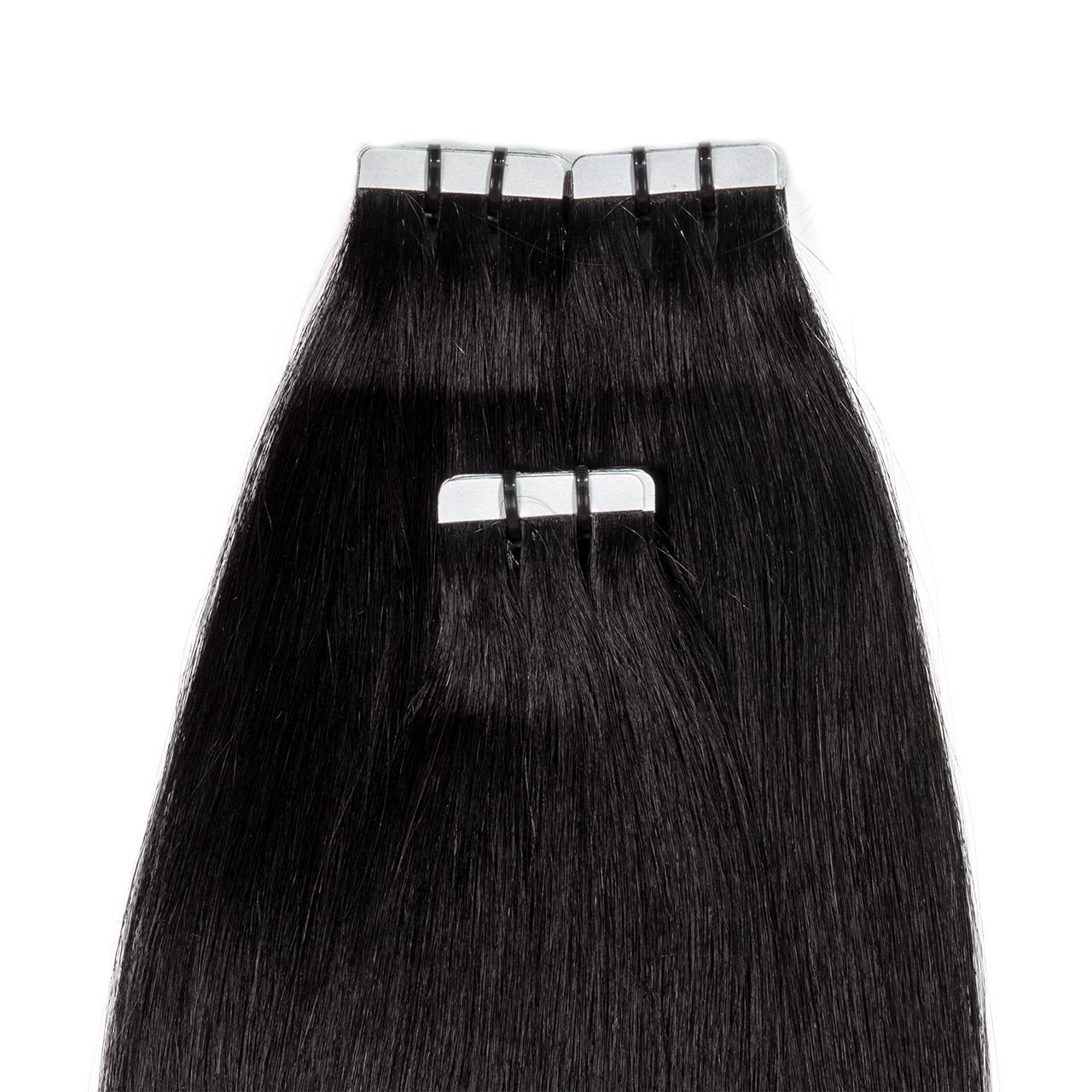 hair2heart Echthaar-Extension Premium Tape Extensions #2/0 Schwarz 40cm