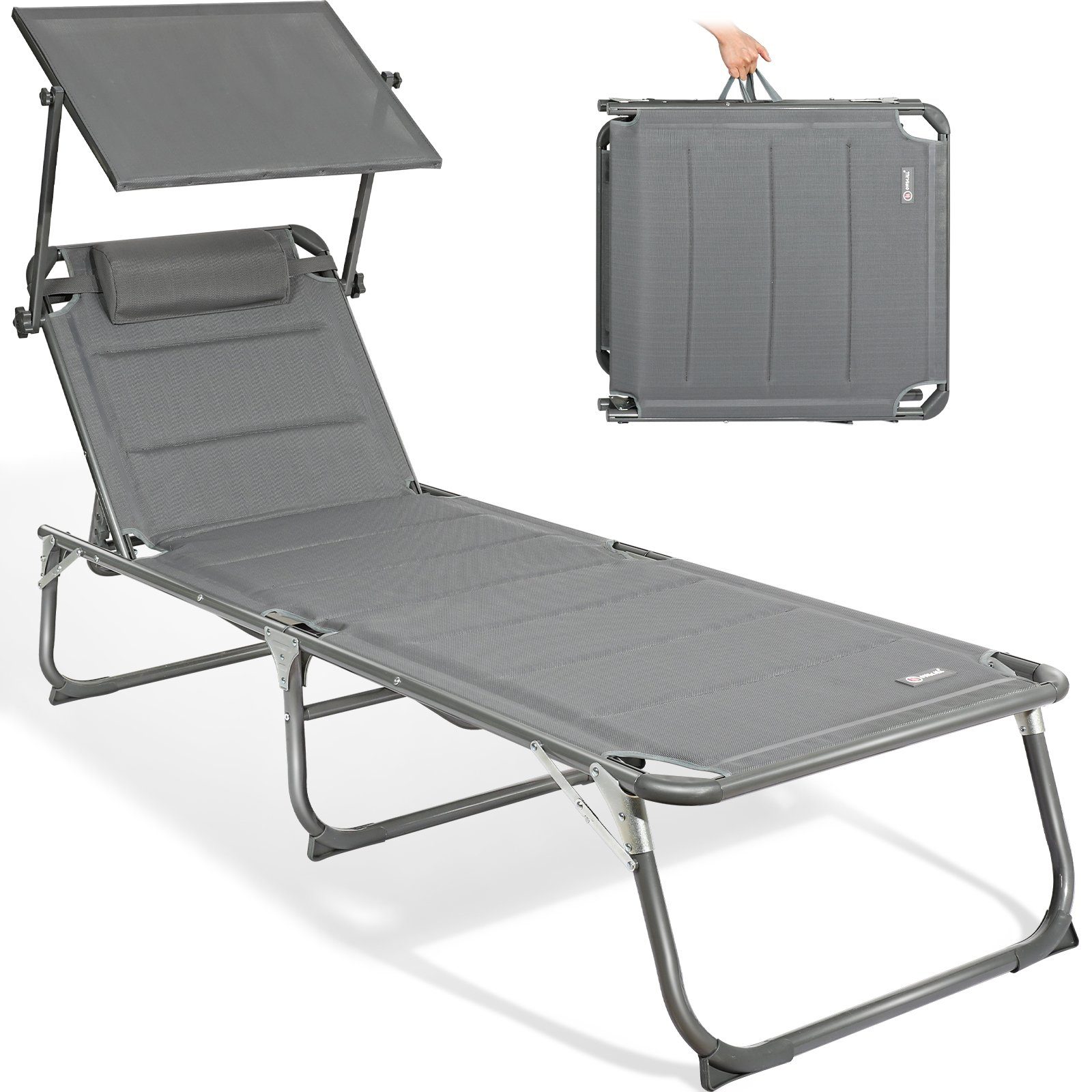 HOMECALL Gartenliege Sonnenliege AluLiege Liegestuhl Strandliege günstig online kaufen
