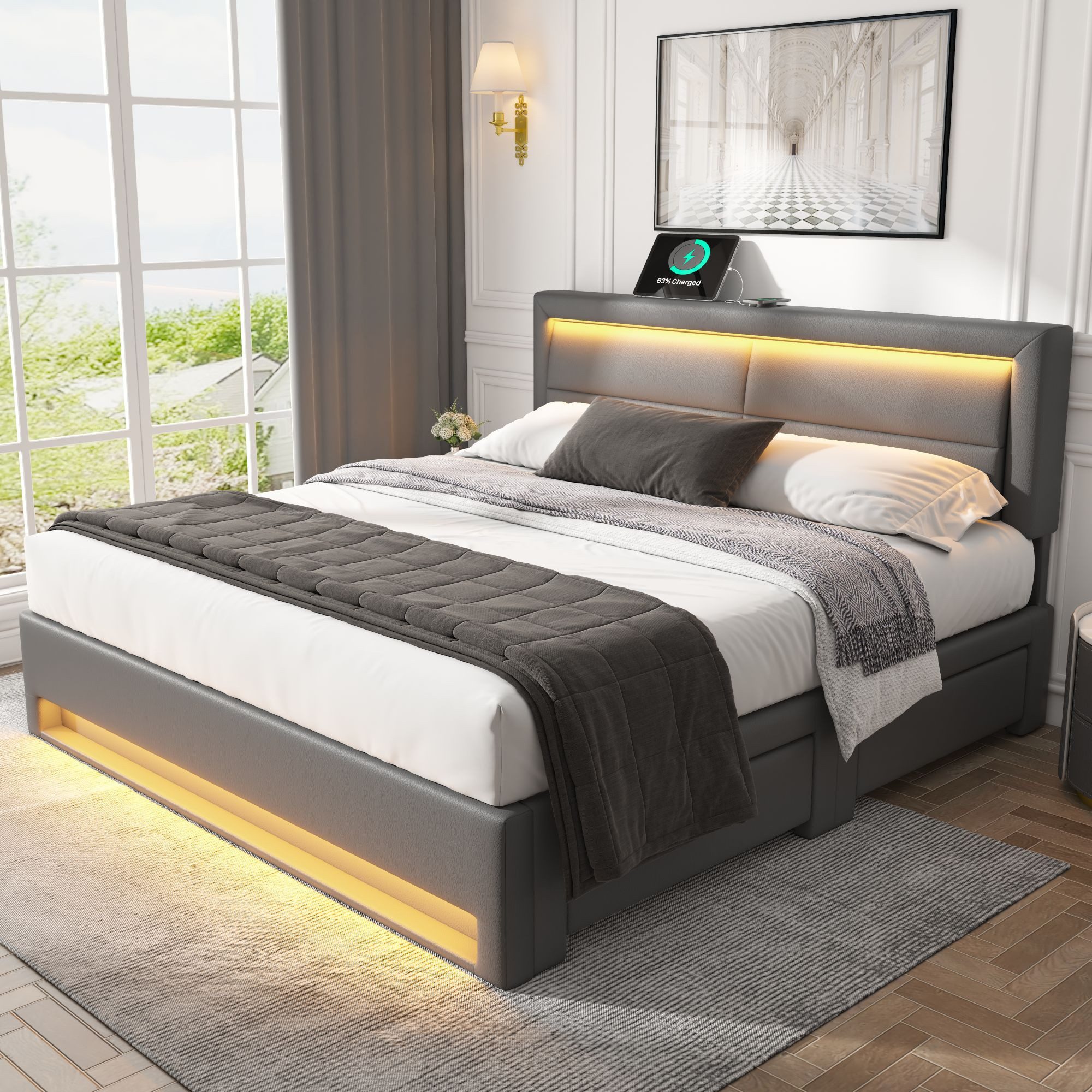 HAUSS SPOLE Polsterbett 160x200cm, mit USB-Anschluss, günstig online kaufen